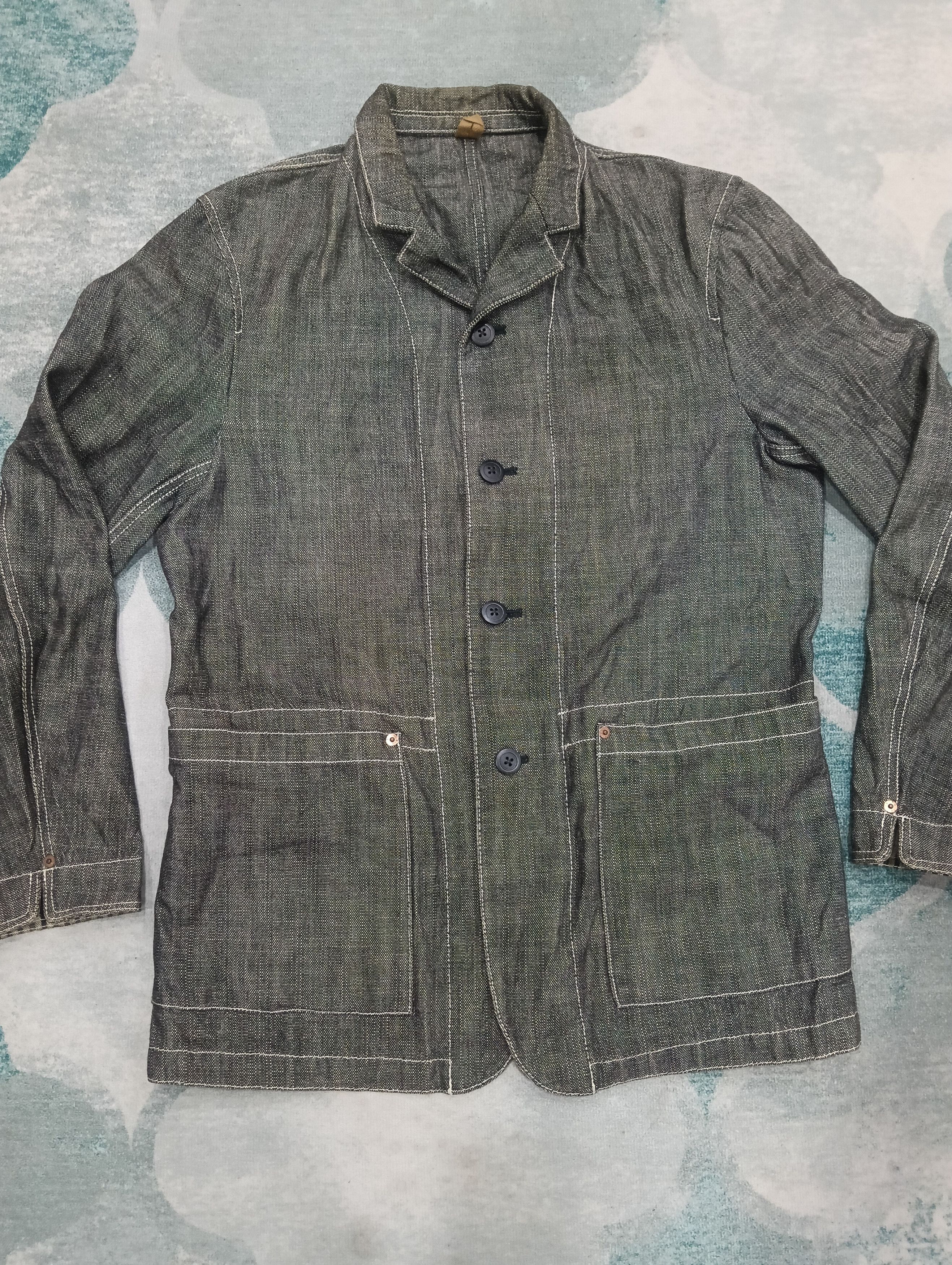 14th Addiction × Beauty Beast × Japanese Brand Hiromichi Nakano Like Indigo Shawl Collar Size US L / EU 52-54 / 3 - 5 Thumbnail