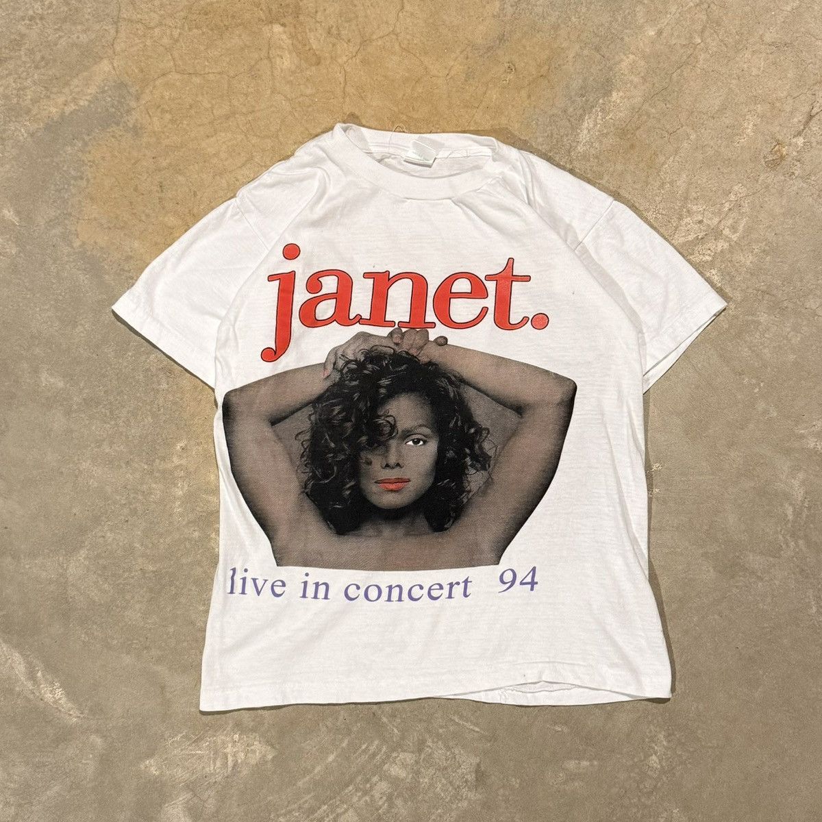 Vintage Vtg 1994 Janet Jackson World Tour Live In Concert Rap Tee Size US M / EU 48-50 / 2 - 1 Thumbnail