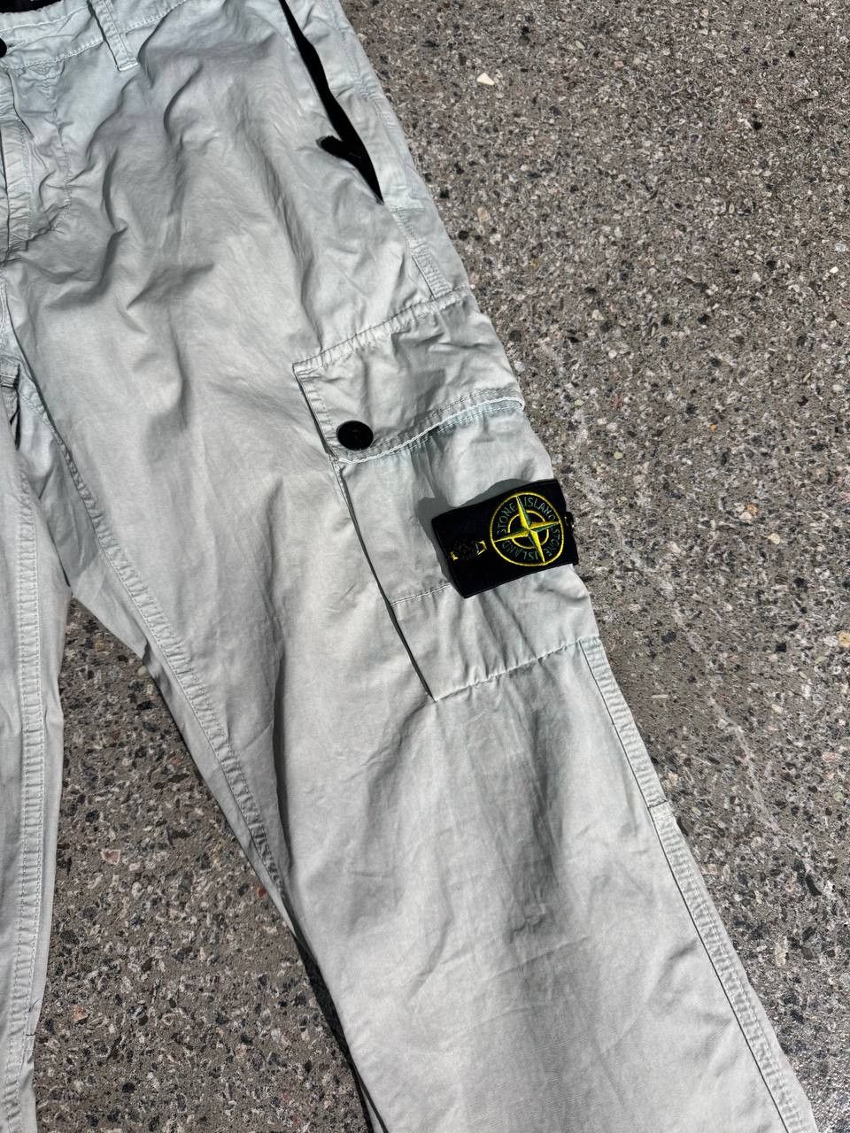Stone Island Stone Island Garment Dyed Light Blue Cargo Pants Size US 33 - 4 Thumbnail