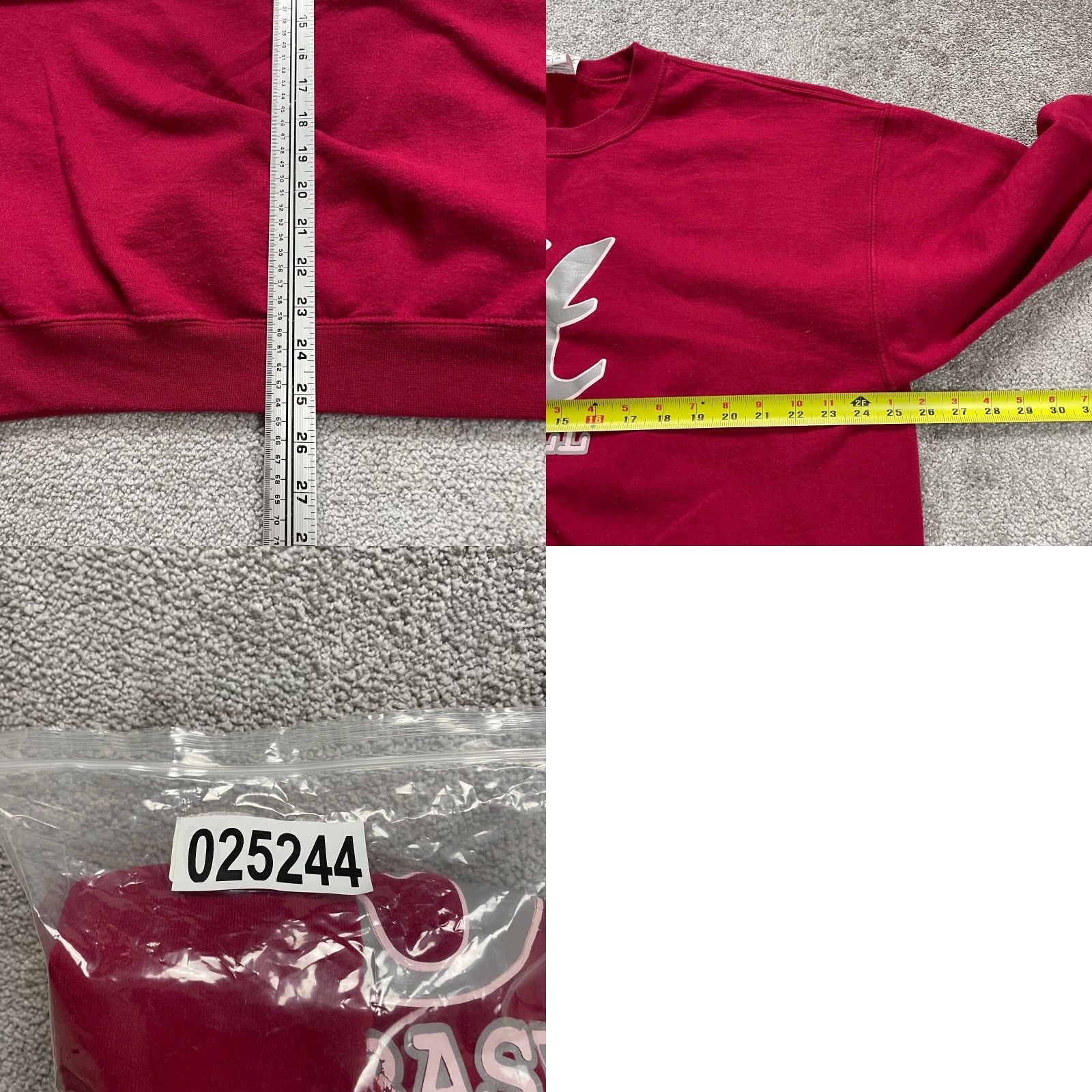 Gildan Gildan Heavy Cotton Pullover Sweatshirt Mens XL Red Logo Knit Fleece Solid Long Sleeve Crew Neck All Seasons Classic Baseball Outdoor Size US XL / EU 56 / 4 - 8 Thumbnail