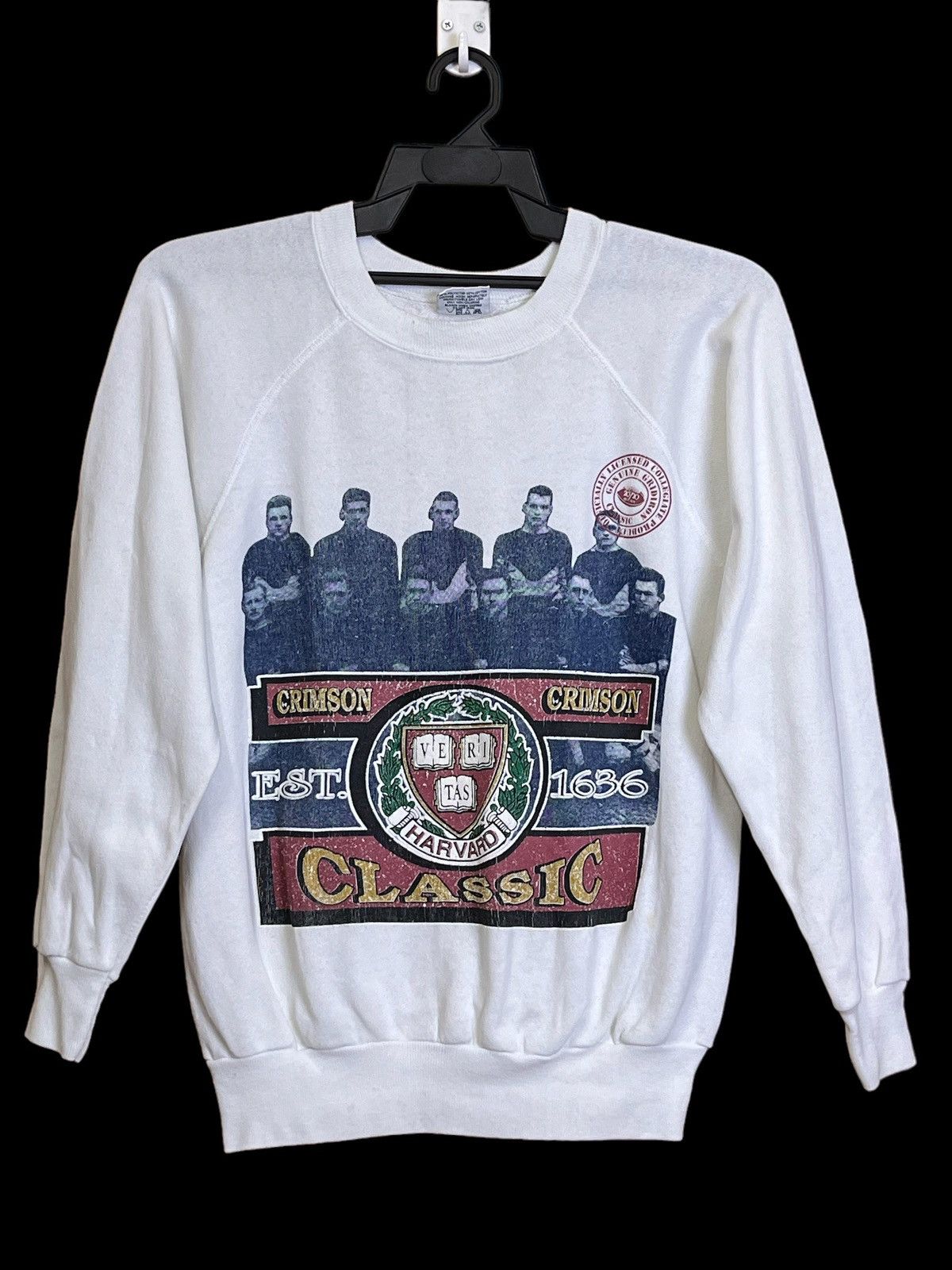 Vintage VINTAGE HARVARD CRIMSON CLASSIC FOOTBALL PULLOVER SWEATSHIRT Size US XL / EU 56 / 4 - 1 Thumbnail