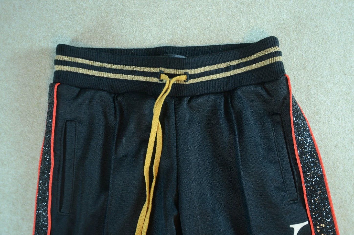 Amiri Amiri Lovers Black Crystal Sweatpants Size US 29 - 6 Thumbnail