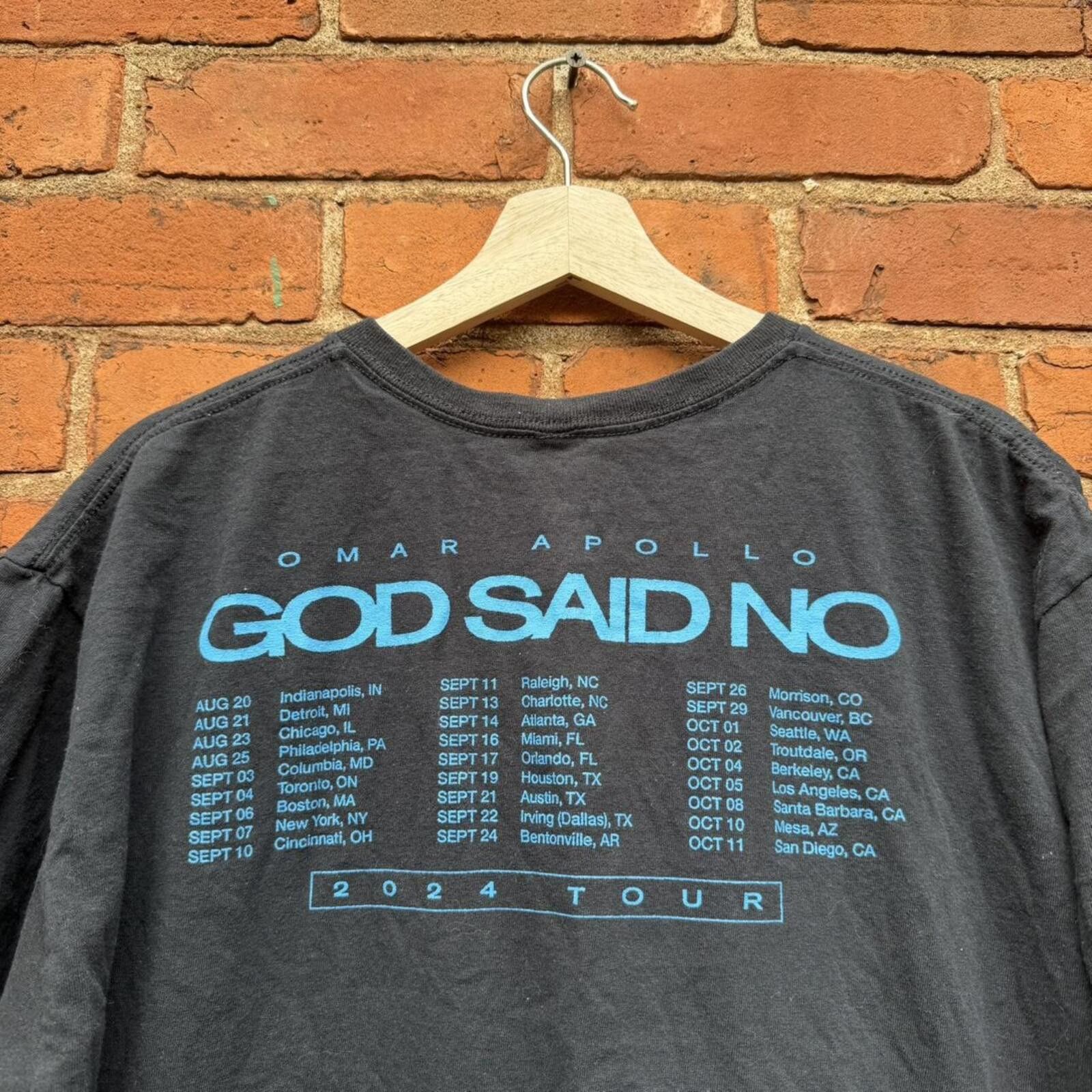 Other Omar Apollo god said no tour t shirt 2024 XL Size US XL / EU 56 / 4 - 5 Thumbnail