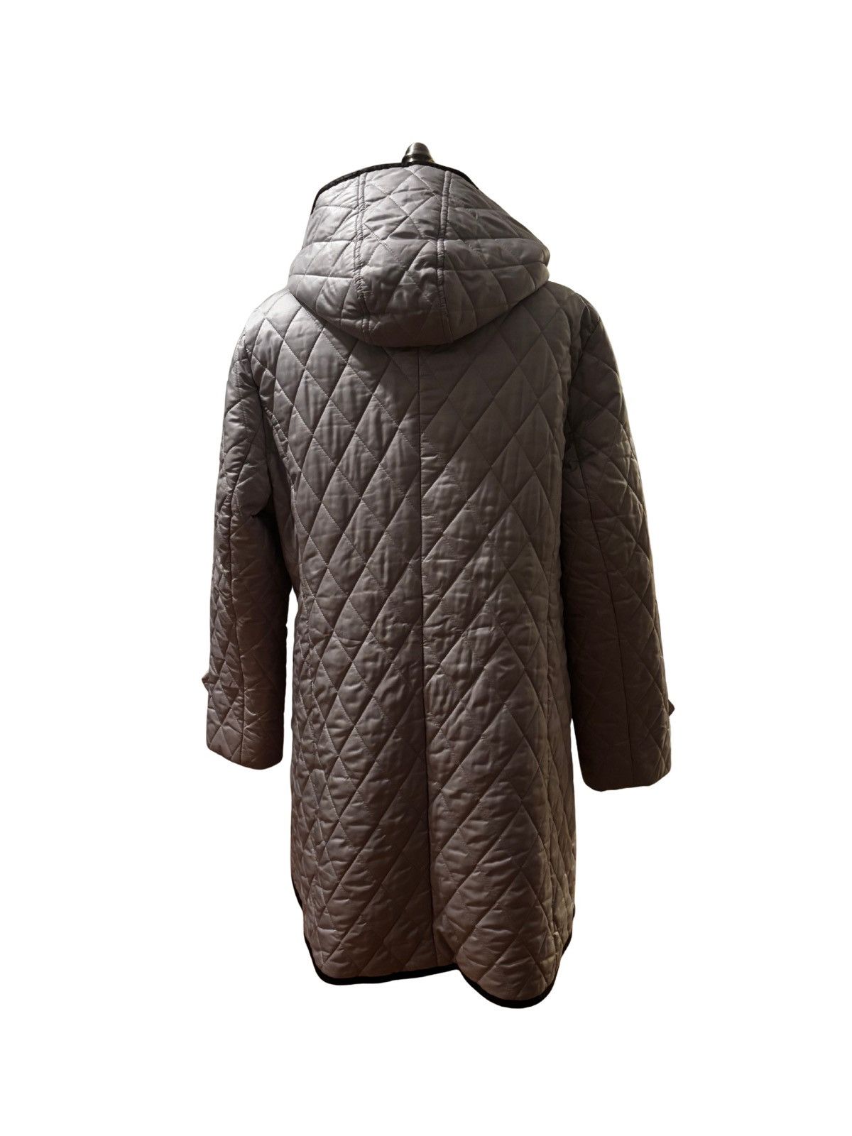 Other Women’s light gray quilt Coat with hoodie.wj1412 Size XL / US 12-14 / IT 48-50 - 4 Thumbnail