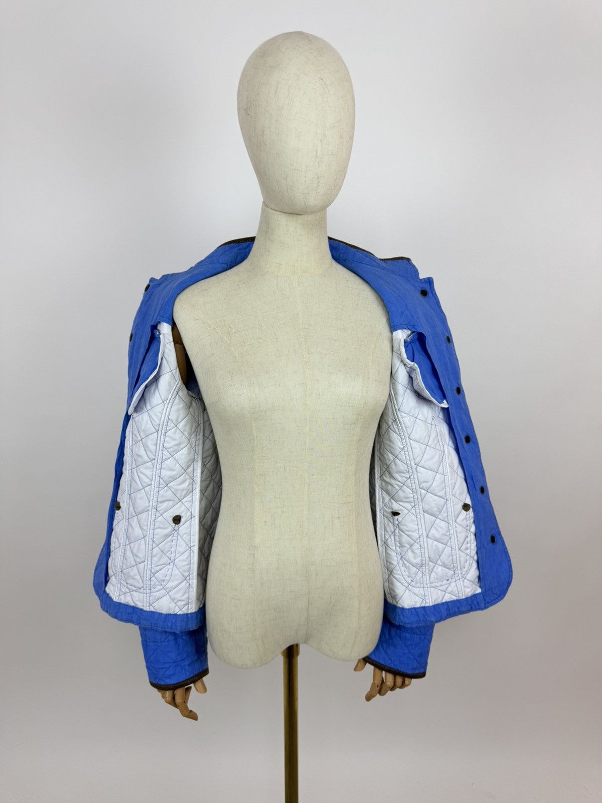 Designer × Stephan Schneider SCHNEIDERS Linen Quilt Field Jacket Womens Preppy Style Size XS / US 0-2 / IT 36-38 - 6 Thumbnail