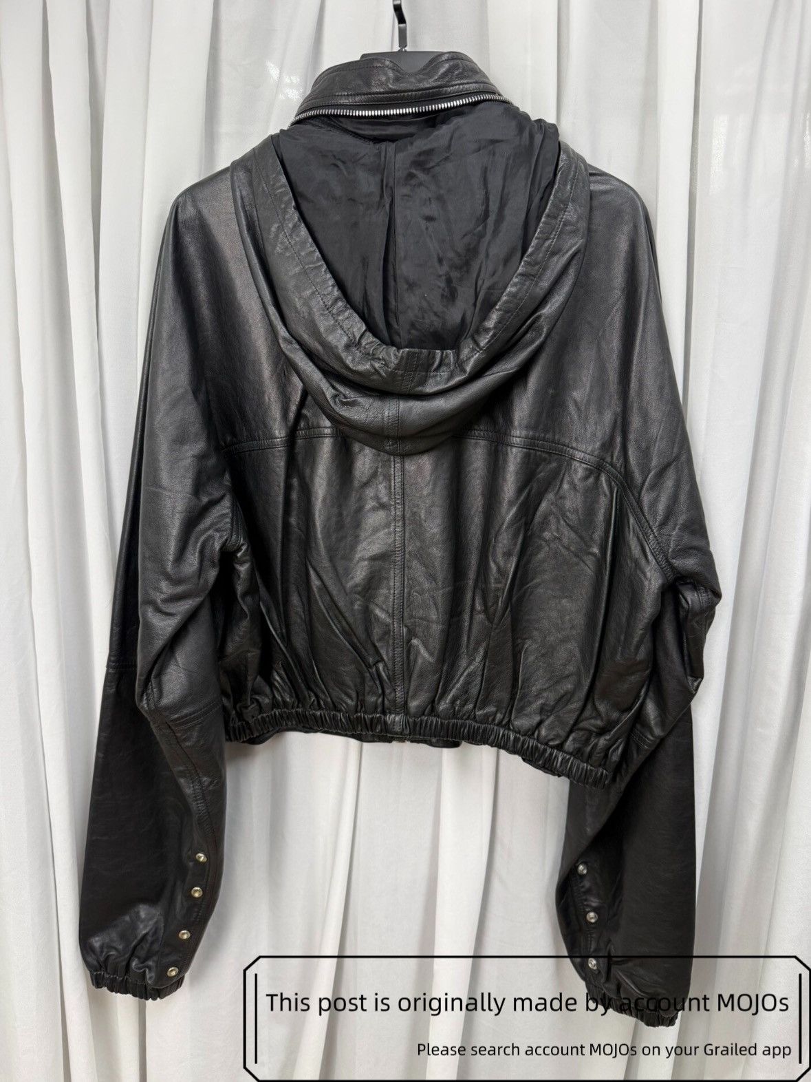 Rick Owens Sz 40 Rick Owens M65 Leather OS Hoodie Jacket mojos2149 Size US L / EU 52-54 / 3 - 4 Thumbnail