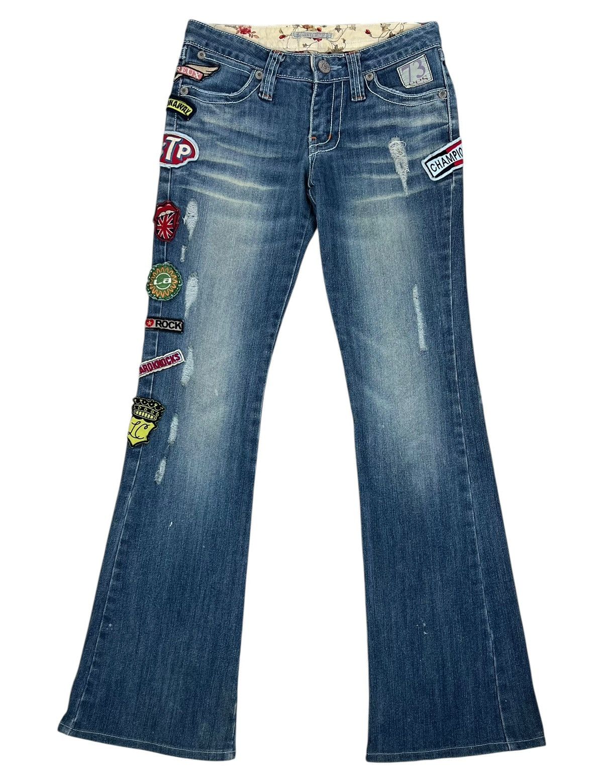 Japanese Brand Vintage Lalacub Mania Japan “73ees” Racing Jeans Size 28" / US 6 / IT 42 - 2 Thumbnail