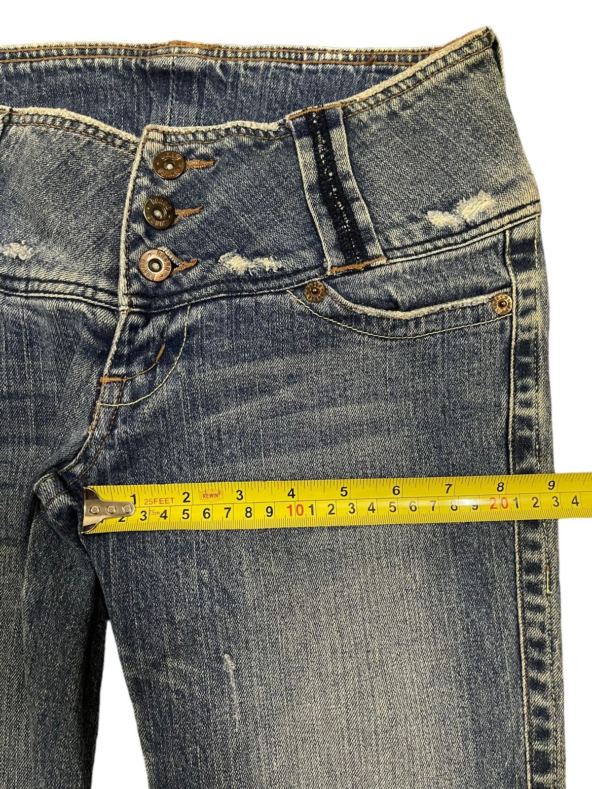Hysteric Glamour Vintage Japanese Brand Faded Wash Style Flare Jeans Size 28" / US 6 / IT 42 - 11 Thumbnail