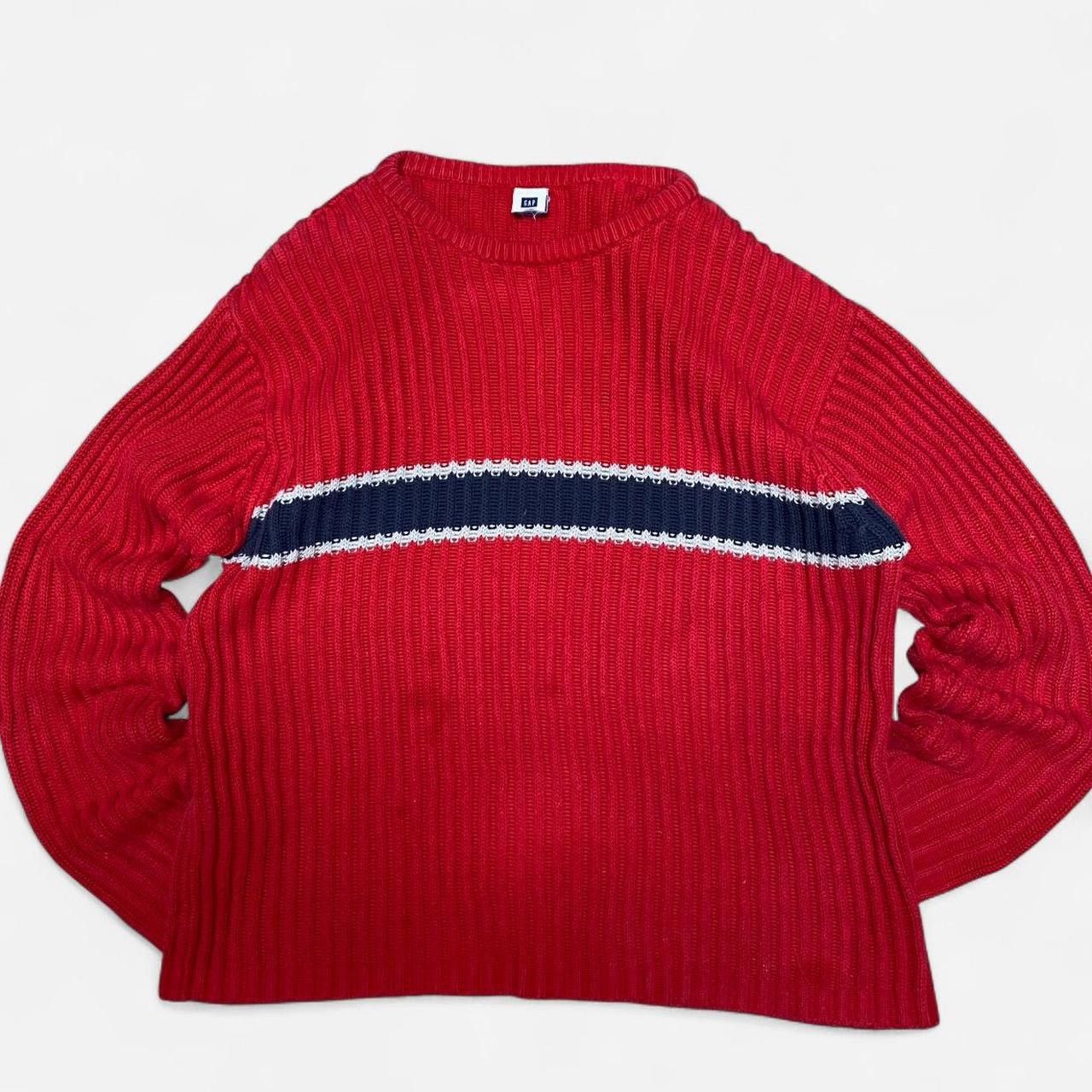 Gap Vintage gap red and navy stripped sweater Size US M / EU 48-50 / 2 - 1 Thumbnail