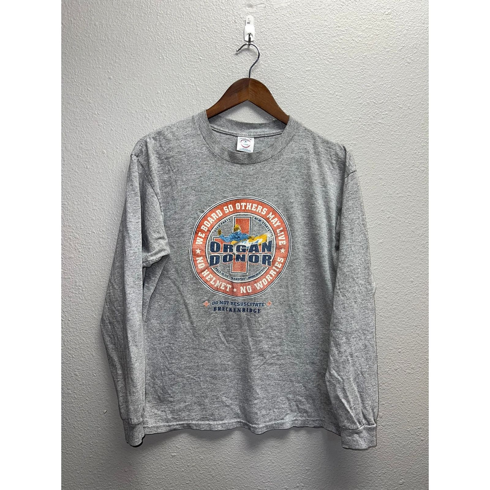 Delta Vintage Ski Breckenridge Long Sleeve Shirt Organ Donor 90s M Size US M / EU 48-50 / 2 - 1 Thumbnail