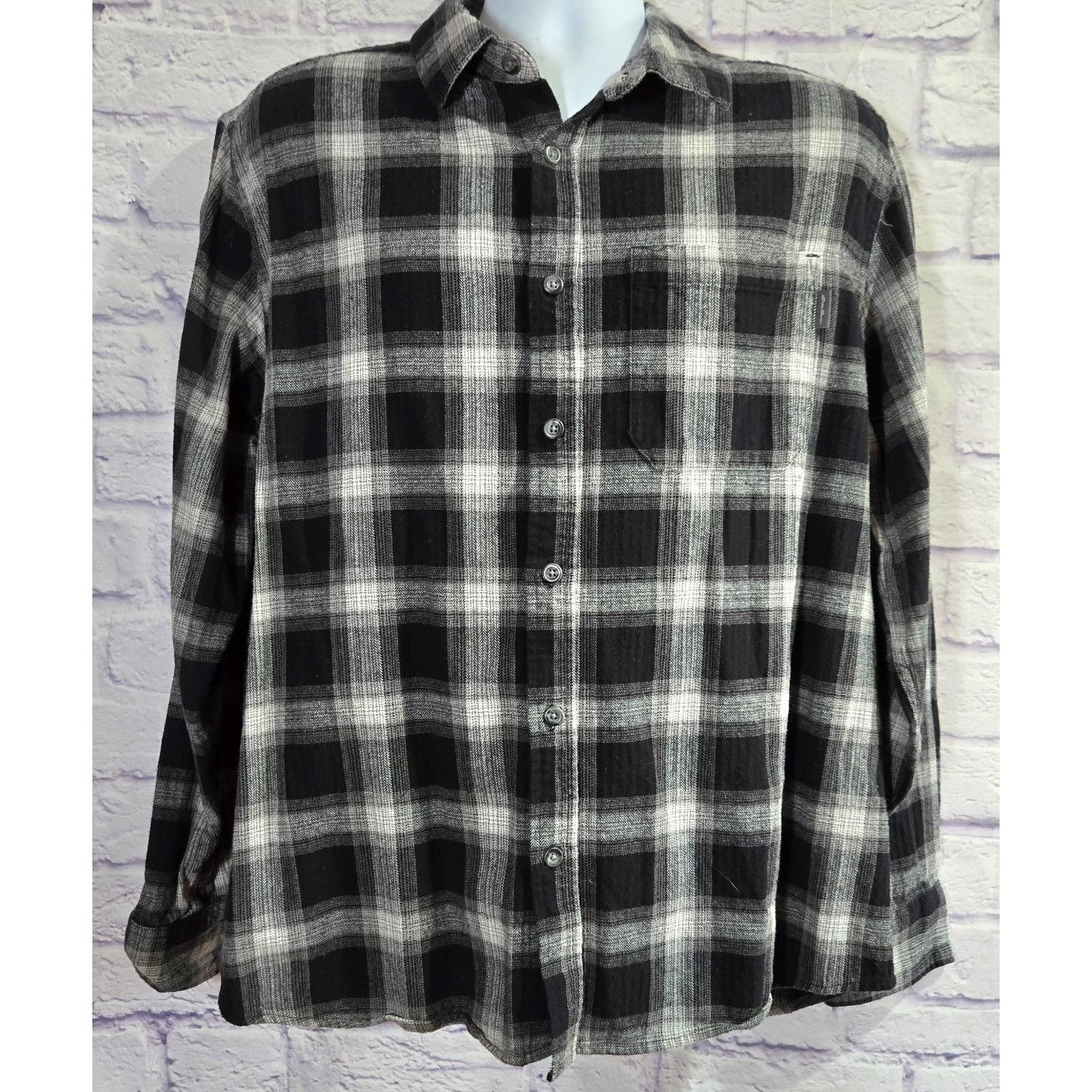 Other Eddie Bauer Black Gray Plaid Button Flannel Men's Shirt XL Size US XL / EU 56 / 4 - 1 Thumbnail