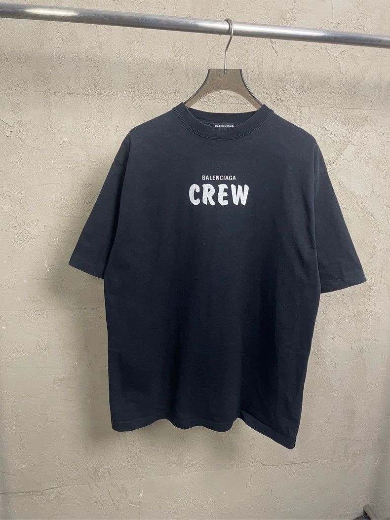 Balenciaga Balenciaga Black Crew Small Logo Short Sleeve T-Shirt Size US S / EU 44-46 / 1 - 1 Thumbnail