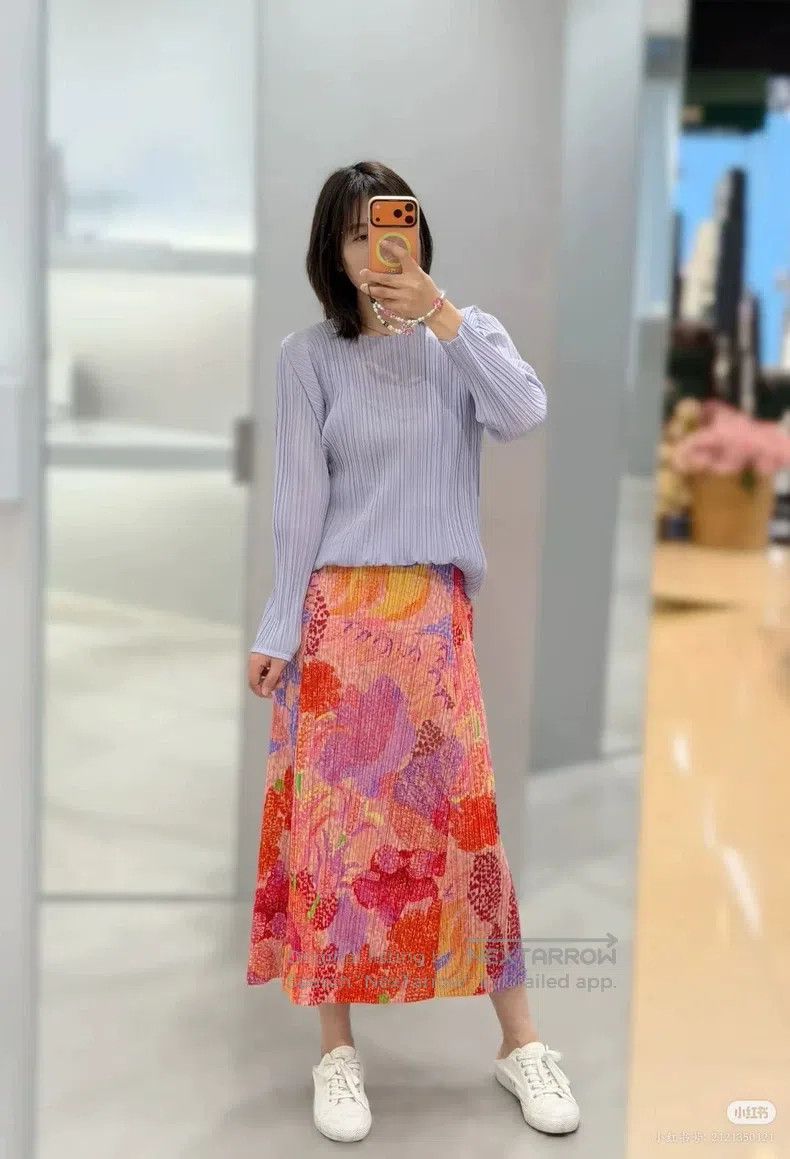 Issey Miyake Issey Miyake size:3 Pink Skirt Size 23" - 6 Thumbnail
