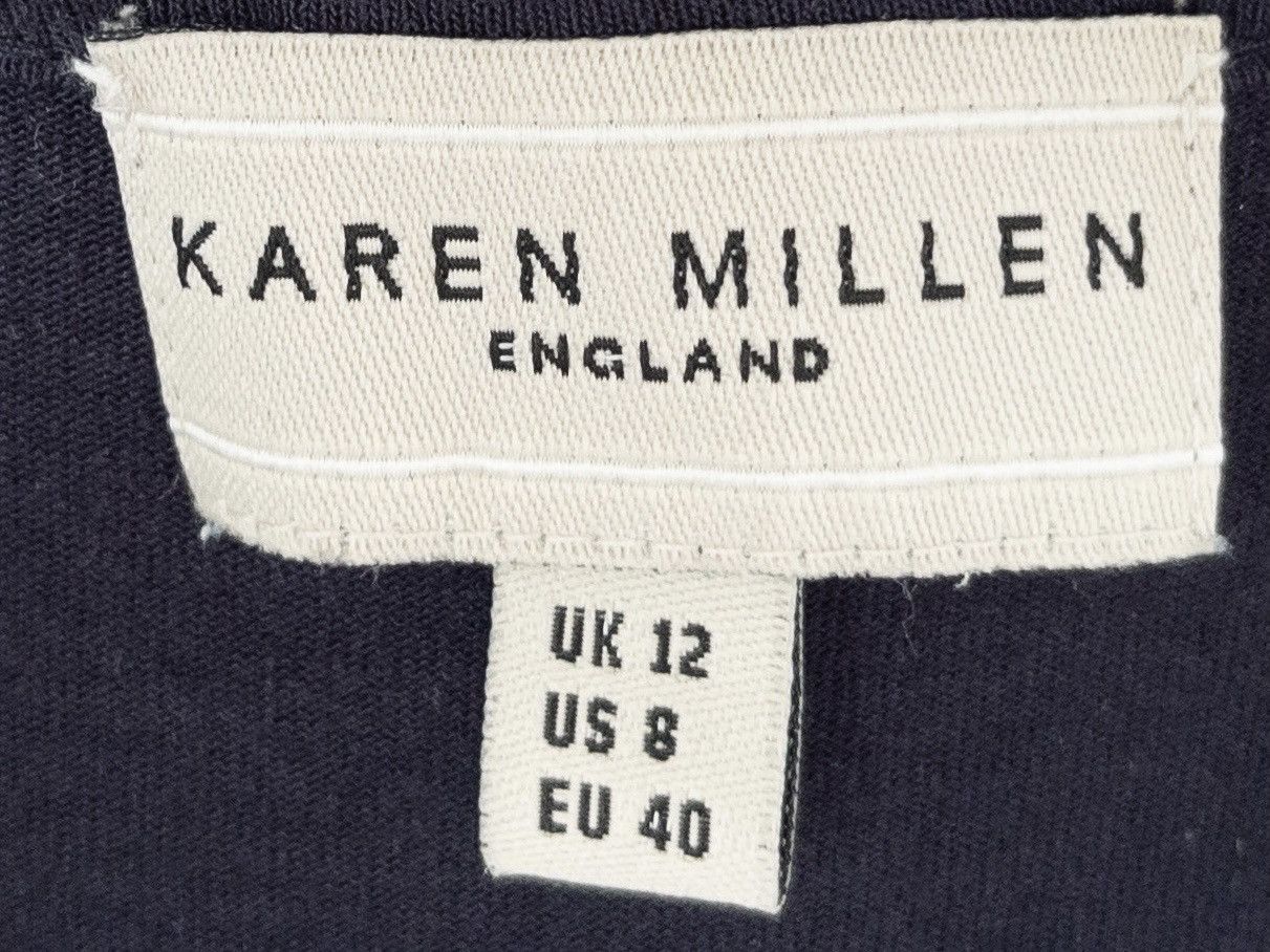 Karen Millen Vintage 2000s y2k Karen Millen midi asymmetric navy dress Size M / US 6-8 / IT 42-44 - 9 Thumbnail