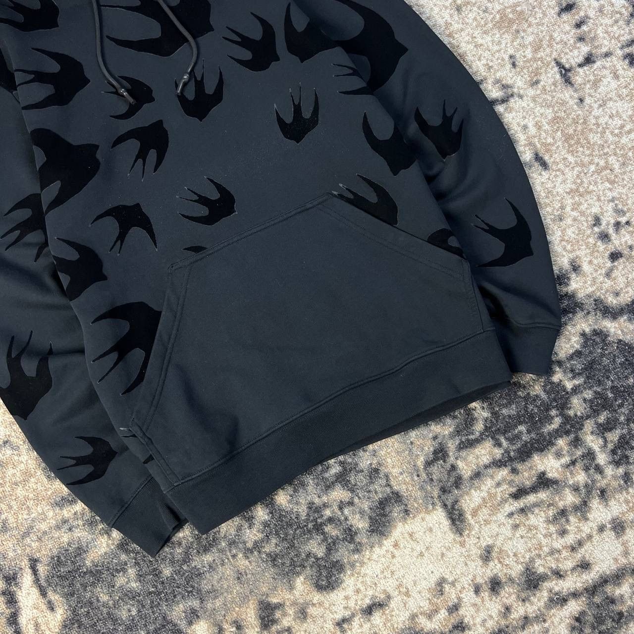 McQ Alexander McQueen Alexander McQueen Swallows Velour Multilogo Luxury Hoodie Size US S / EU 44-46 / 1 - 3 Thumbnail