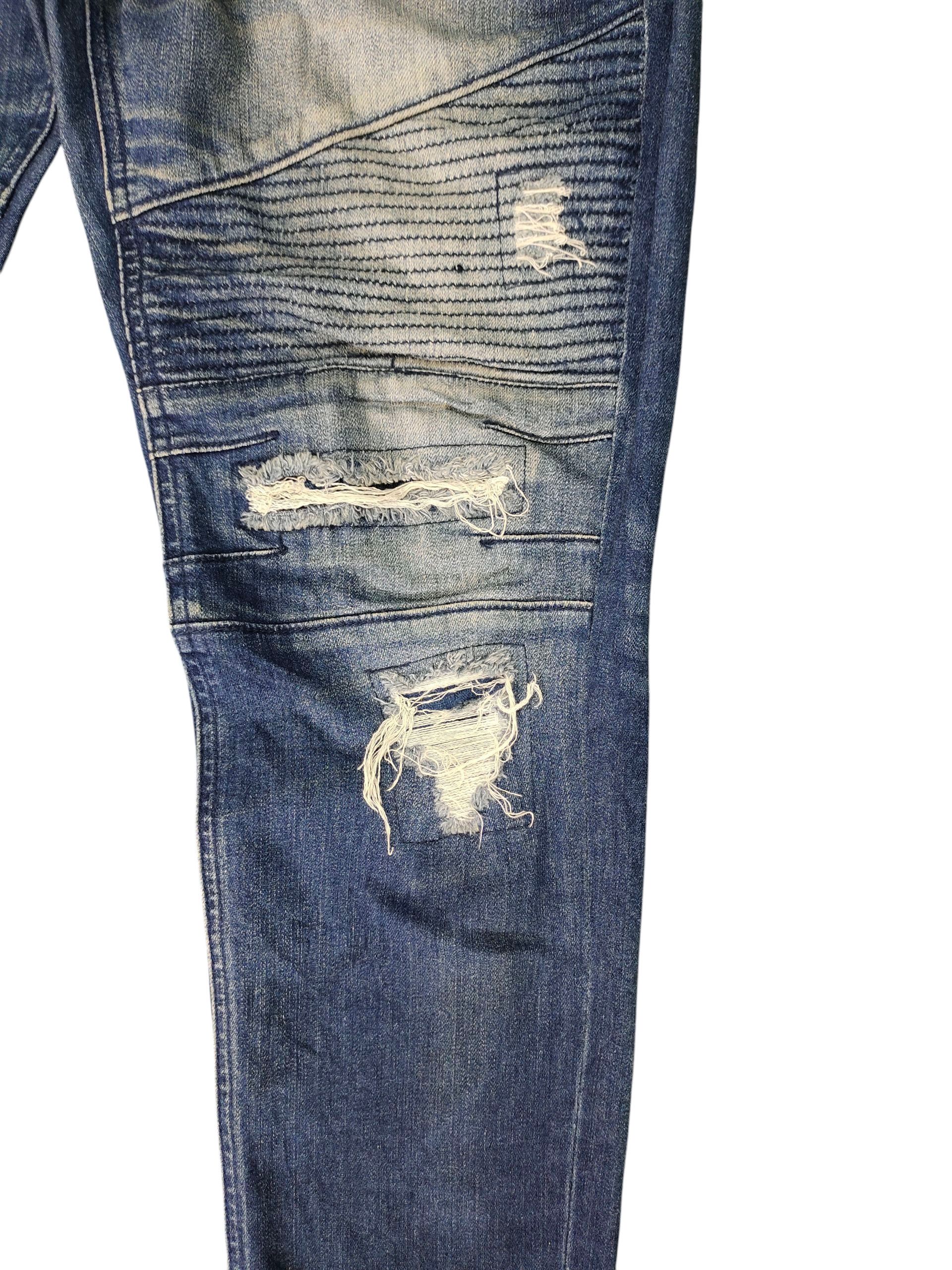 Karl Kani Vintage Karl Kani Distress Moto Biker Denim Pants Size US 30 / EU 46 - 13 Thumbnail