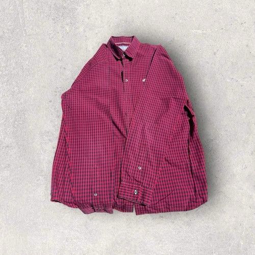 Lacoste Lacoste Mens Regular Fit Red & Black Checkered Button-Down S Size US M / EU 48-50 / 2 - 2 Thumbnail