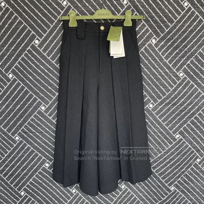 Gucci Gucci Pleated tweed seven-piece casual trousers Size 24" / US 00 / IT 34 - 1 Thumbnail