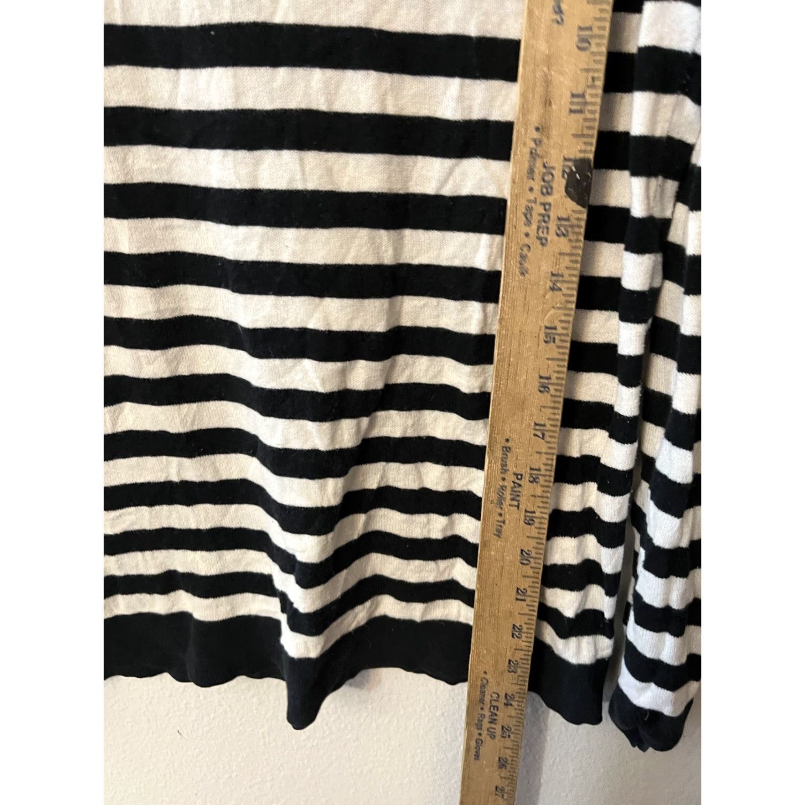 Gap Gap Sweater Women V Neck Long Sleeve Size XS White & Black Striped Size XS / US 0-2 / IT 36-38 - 4 Thumbnail