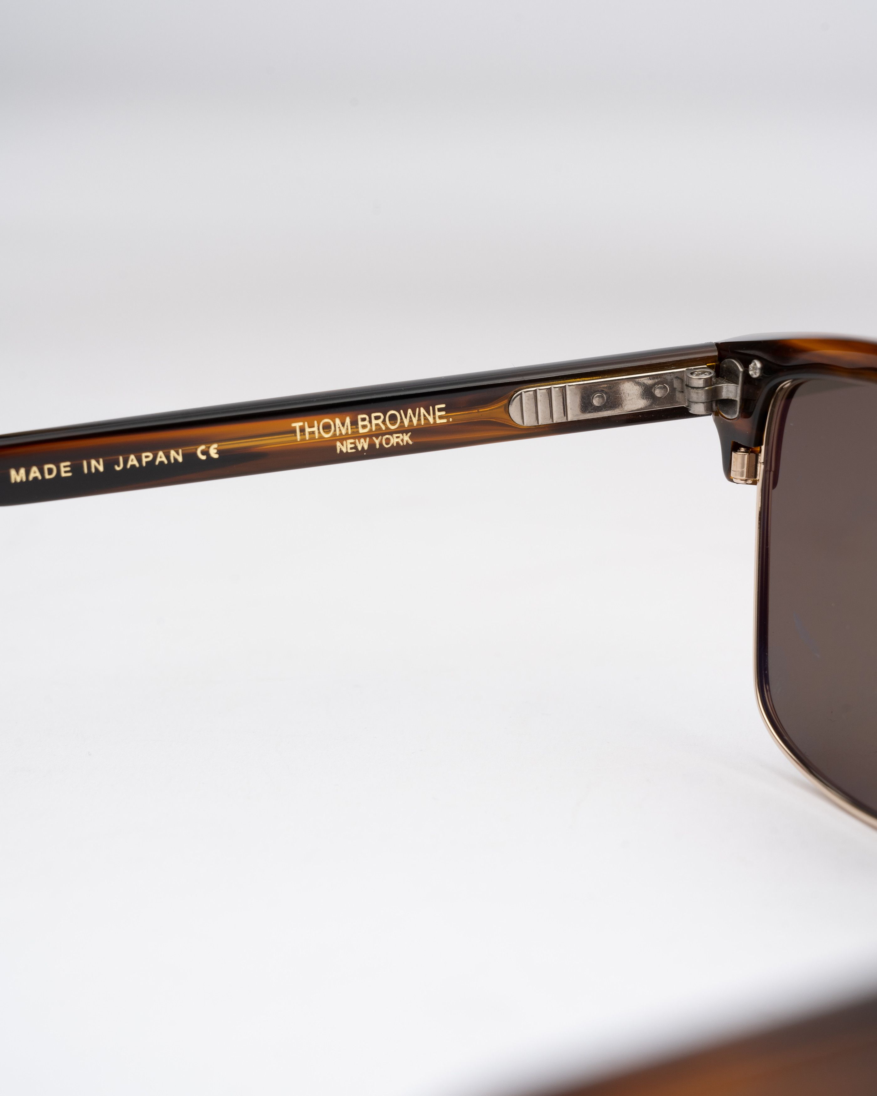 Thom Browne Thom Browne wallnut gold frame sunglasses Size ONE SIZE - 4 Thumbnail