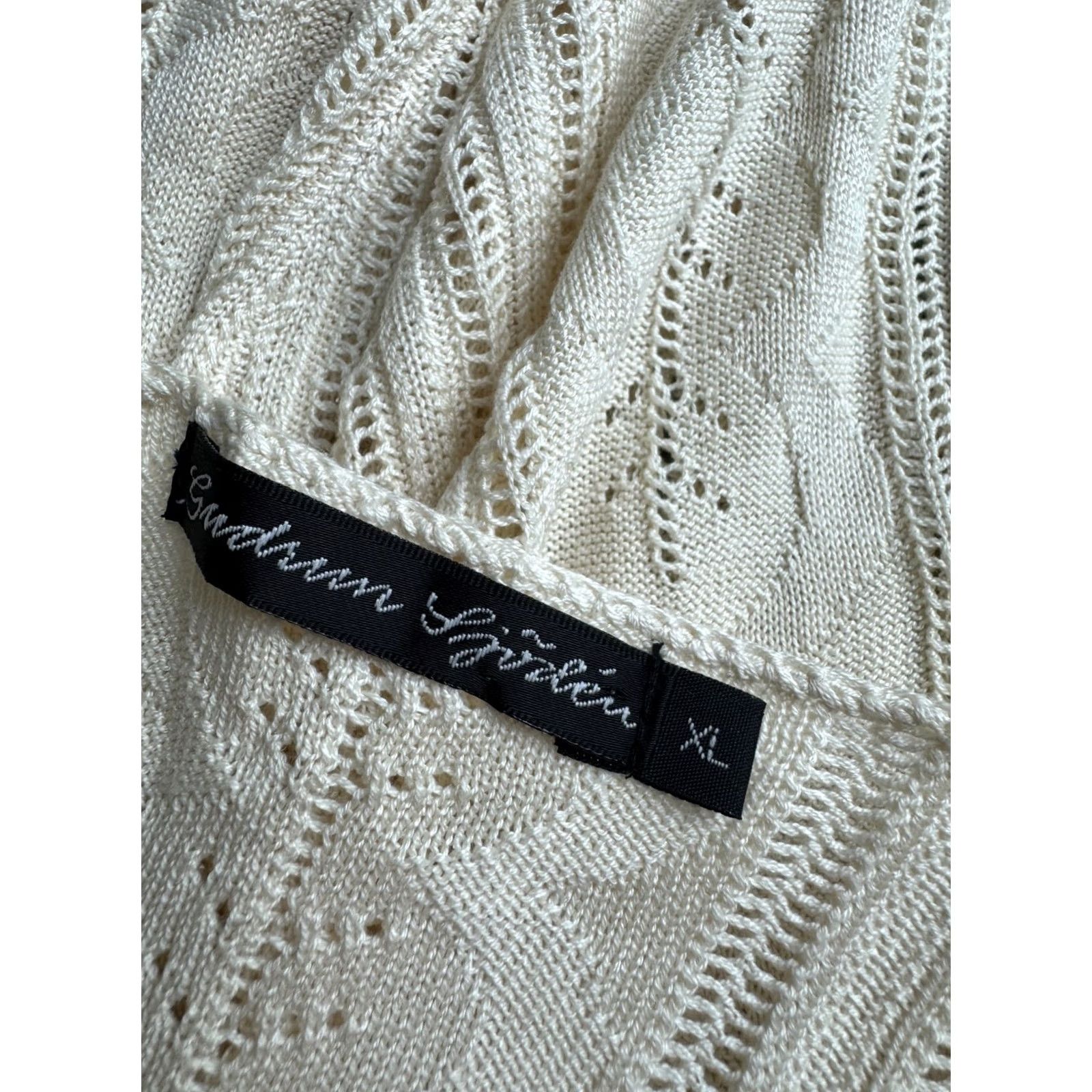 Vintage Gudrun Sjoden Ivory Knit Top Jumper XL Women Crew Neck Pullover Knitwear Top Womens XL Ivory Size XL / US 12-14 / IT 48-50 - 4 Thumbnail