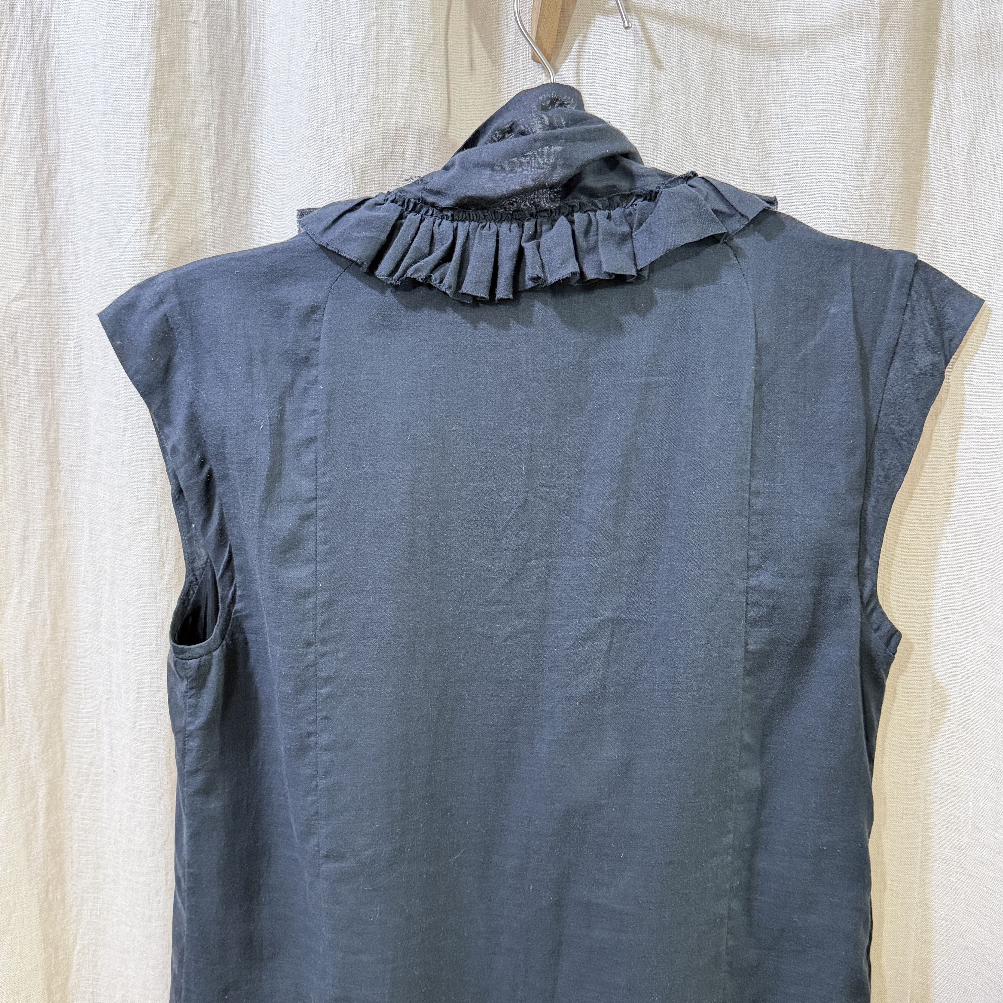 Marni 2010 Cap Sleeve Raw Edge Ruffle Collar Dress Size M / US 6-8 / IT 42-44 - 8 Thumbnail