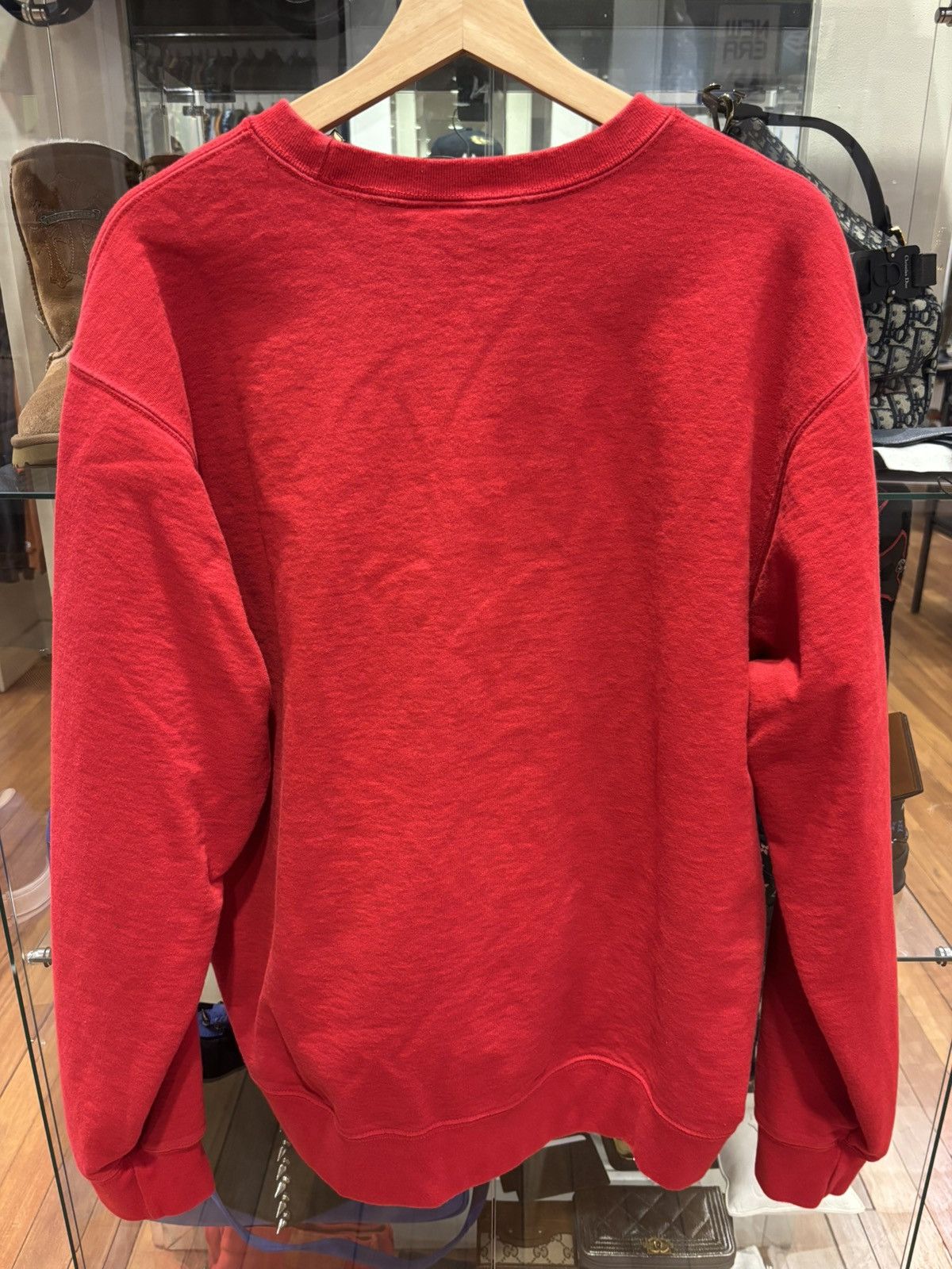 Supreme Supreme Cut Out Box Logo Crewneck Red Size US XL / EU 56 / 4 - 2 Thumbnail