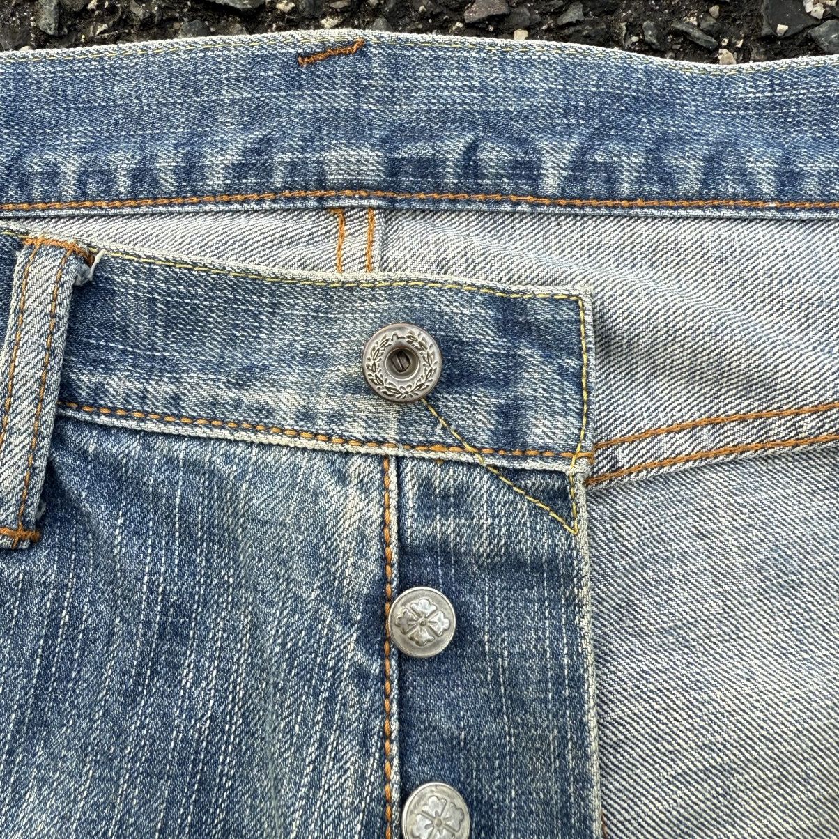 Evisu VINTAGE EVISU BUTTON FLY FADED RIPPEP JEAN DENIM PANTS Size US 36 / EU 52 - 7 Thumbnail