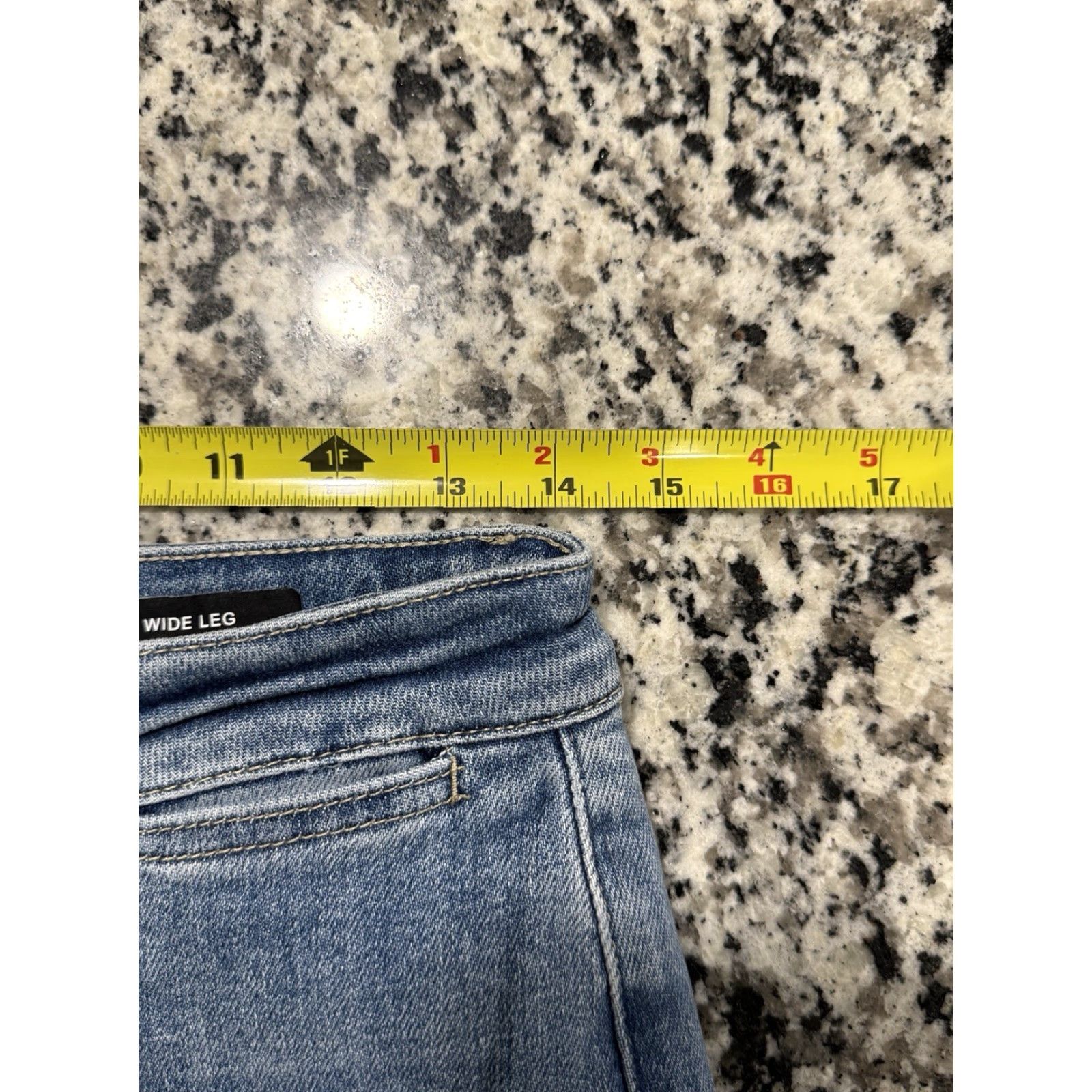 Denime VINTAGE? No — Judy Blue Womens Jeans Wide Leg Denim Blue 5/27 Raw Hem Size 27" / US 4 / IT 40 - 6 Thumbnail