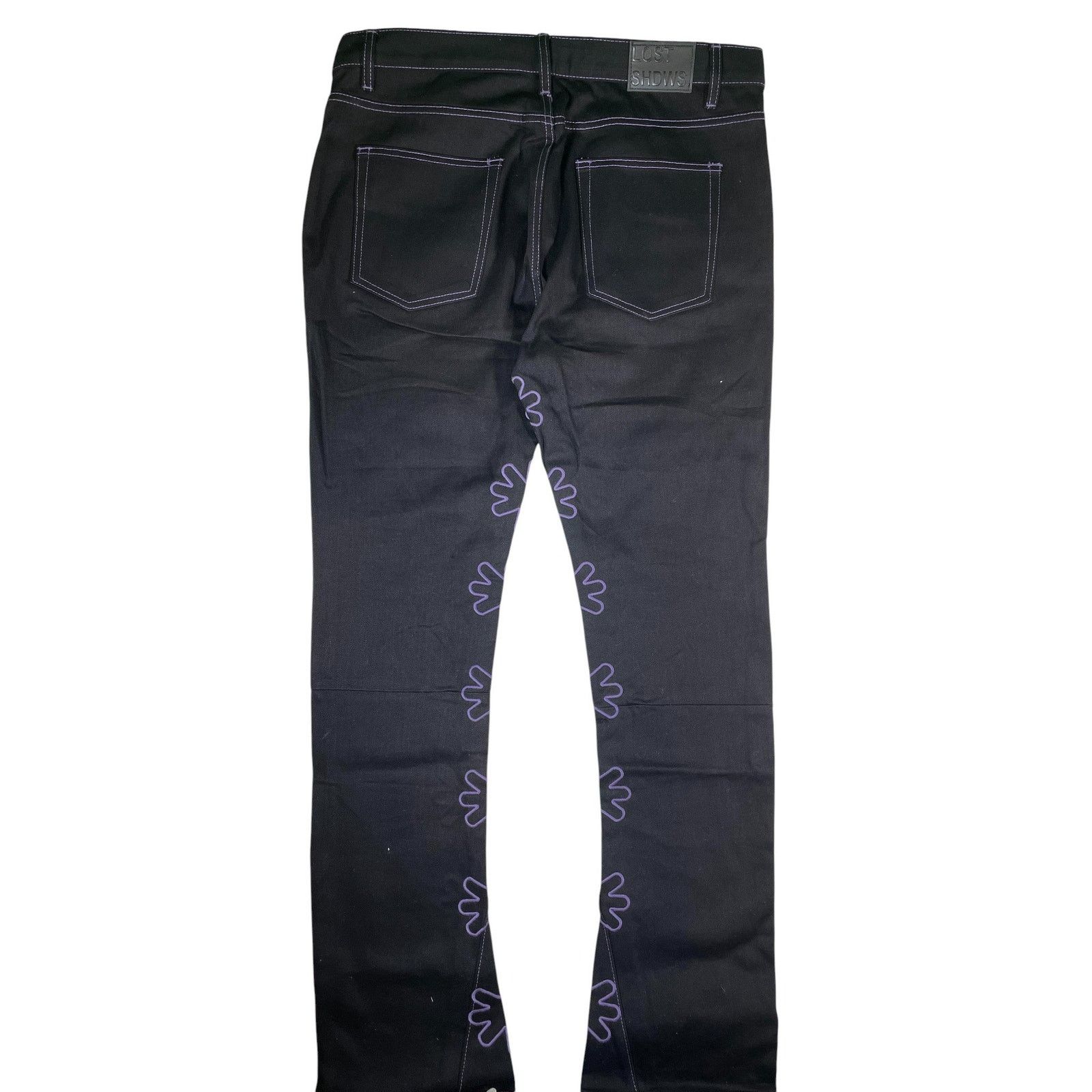 LOSTSHDWS LostSHDWS Purple Outline Black Jeans Size US 38 / EU 54 - 2 Thumbnail