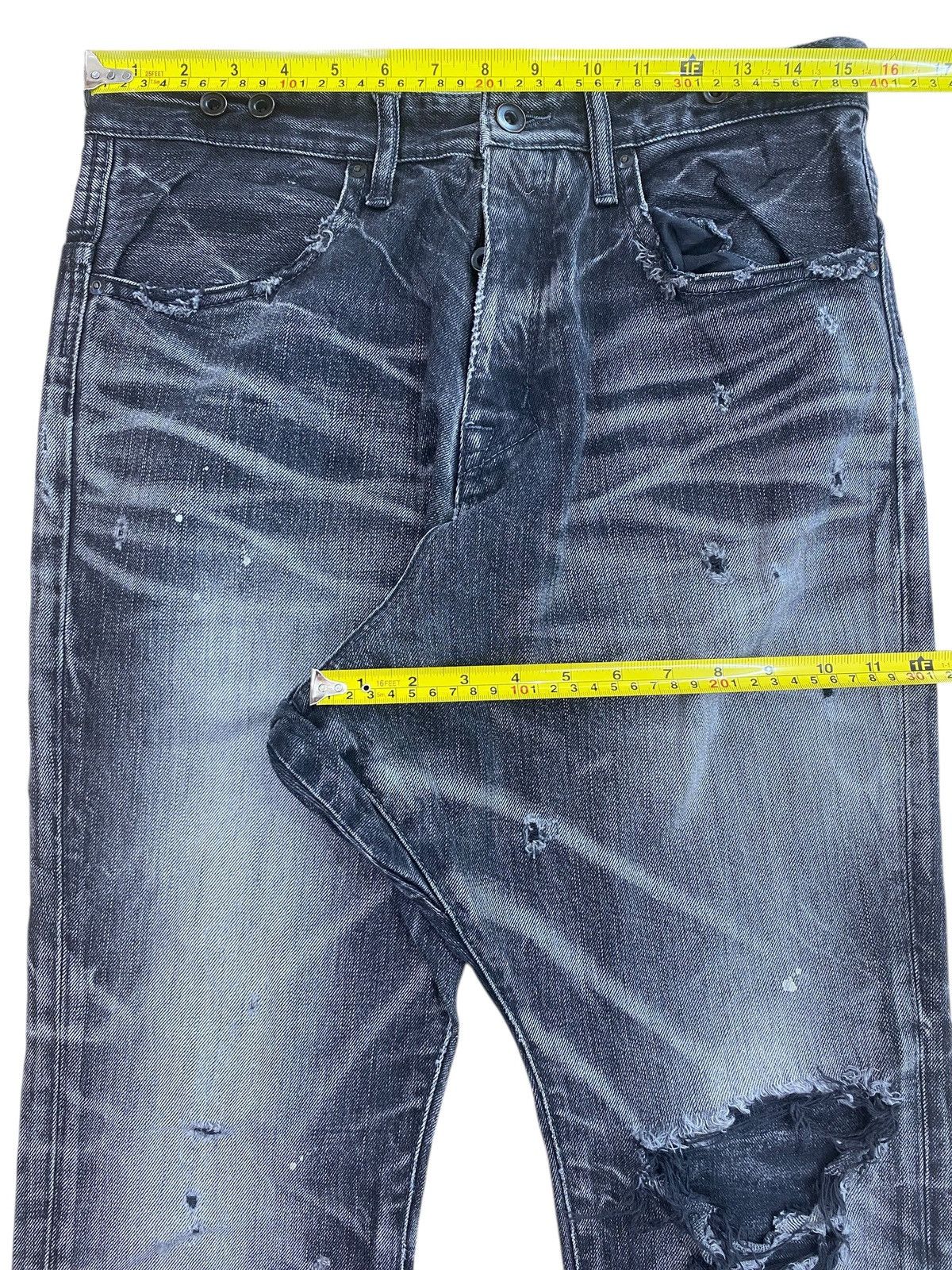 Japanese Brand Japanese Brand Whiskers Thunder Wash Style Ripped Jeans Size US 31 - 5 Thumbnail