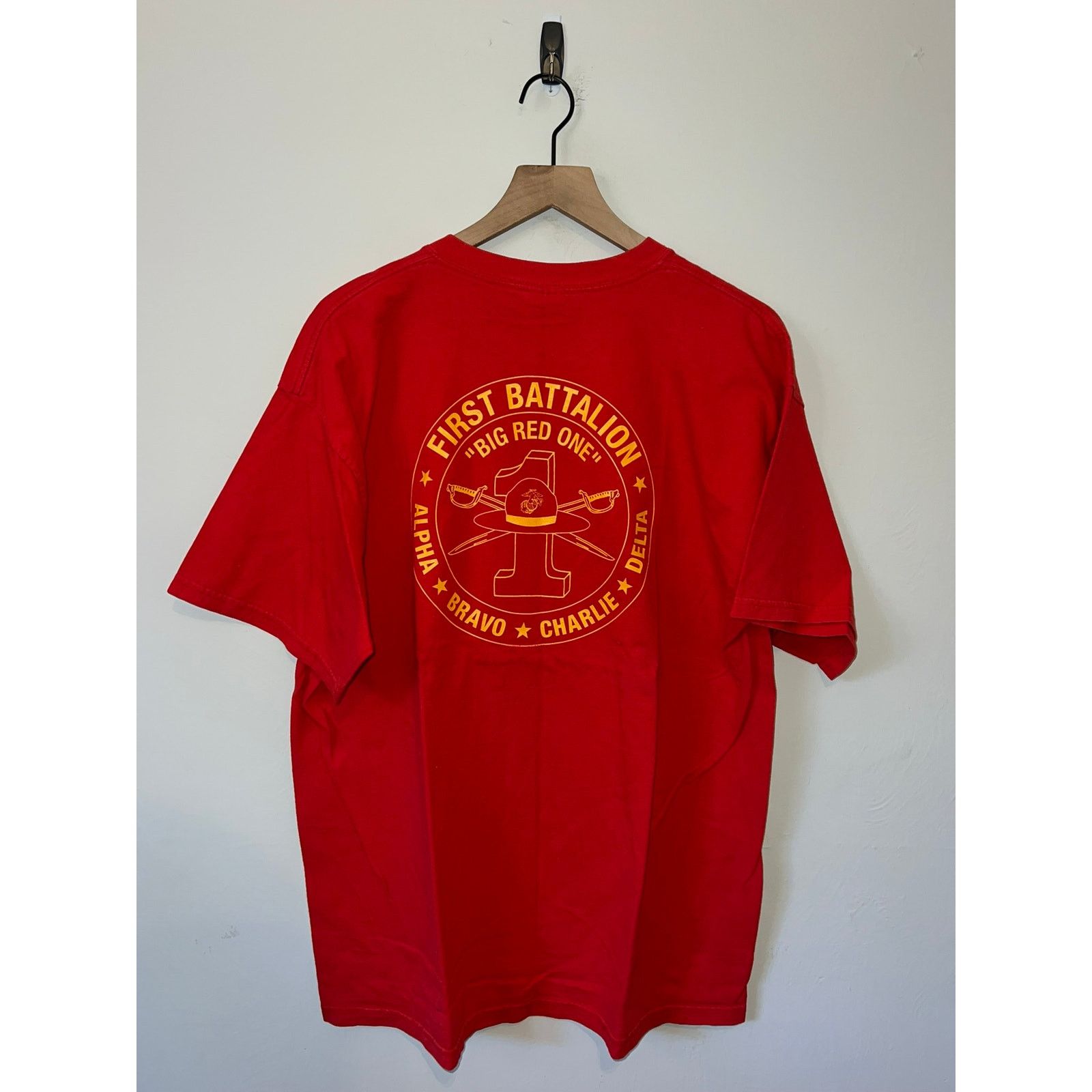 Gildan Vintage First Battalion Shirt Big Red One Bravo Tee VTG XL Size US XL / EU 56 / 4 - 1 Thumbnail