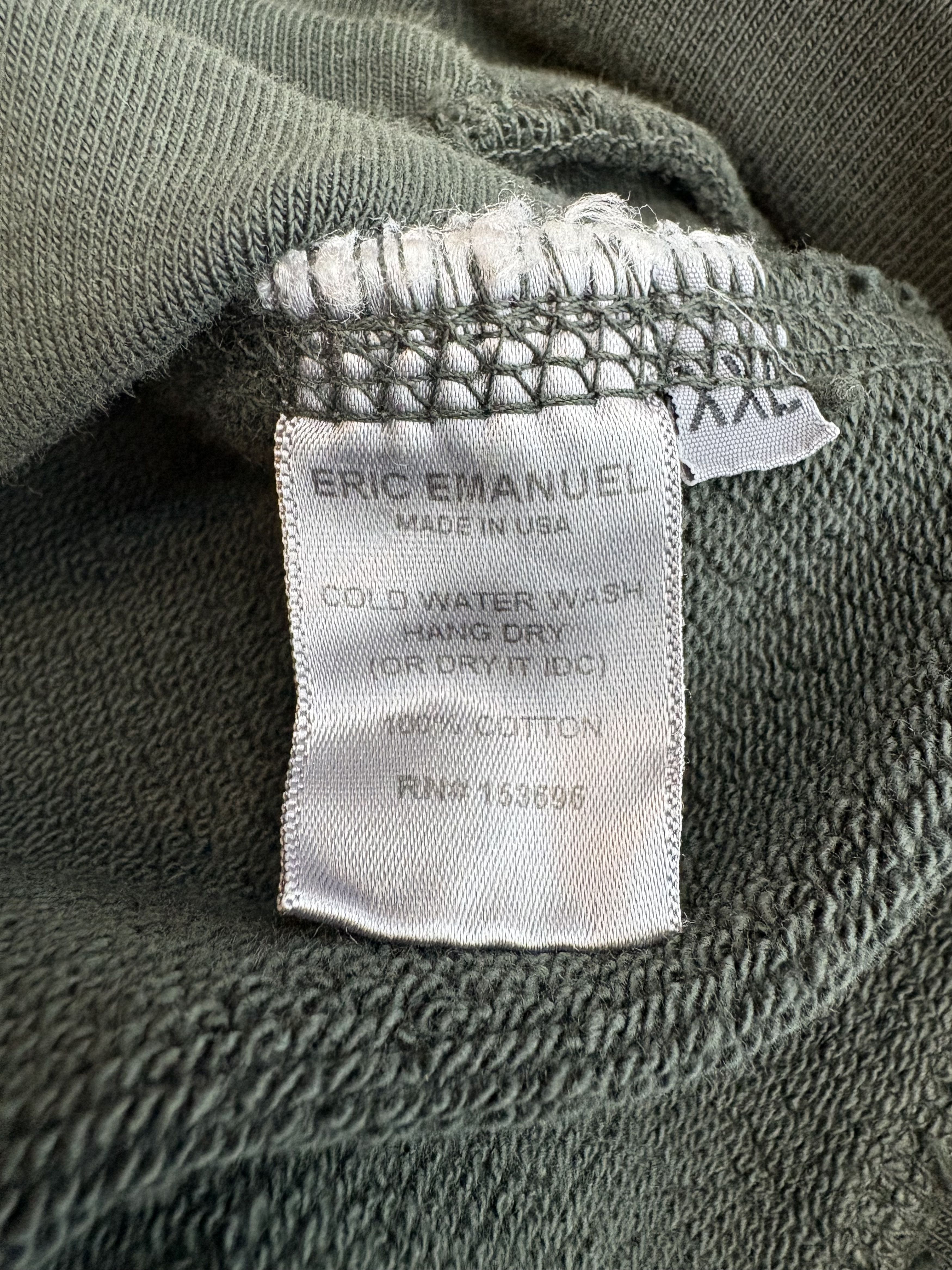 Eric Emanuel Eric Emanuel EE Basic Hoodie Men's "Off-Black" Size US XXL / EU 58 / 5 - 4 Thumbnail