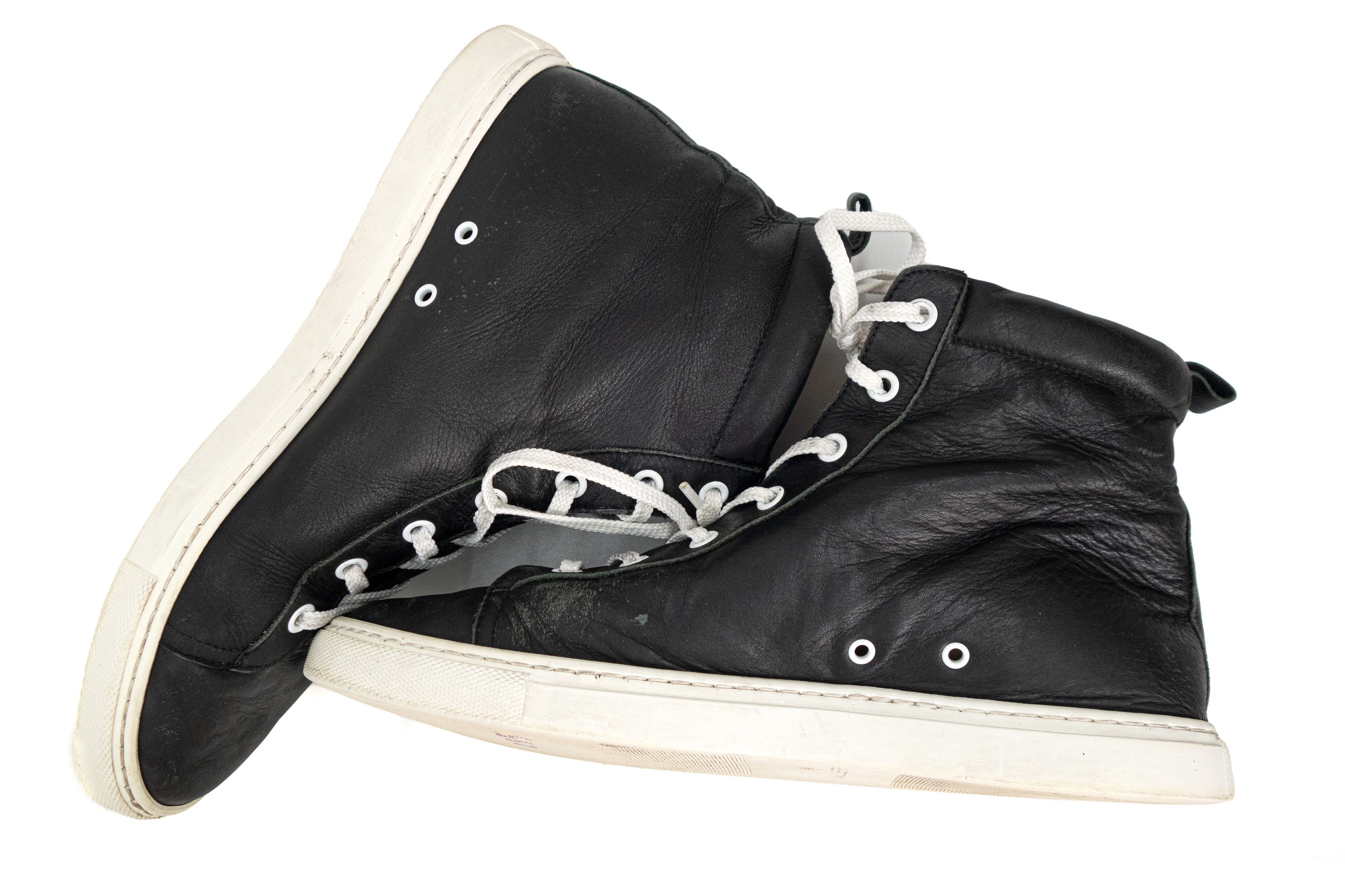 Mulberry Perforated Logo Leather Hi-Top Sneakers Size US 9 / IT 39 - 5 Thumbnail