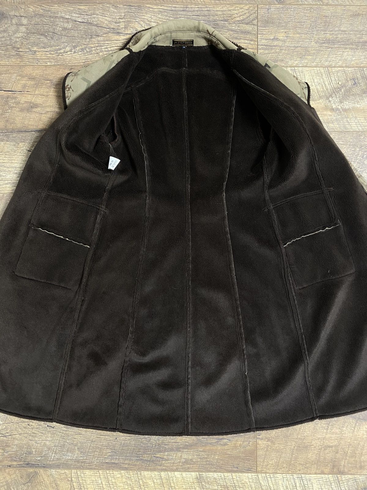 Japanese Brand Mercredi "Asian Aesthetic" Graphic Coat Faux Fur Lined Size S / US 4 / IT 40 - 7 Thumbnail