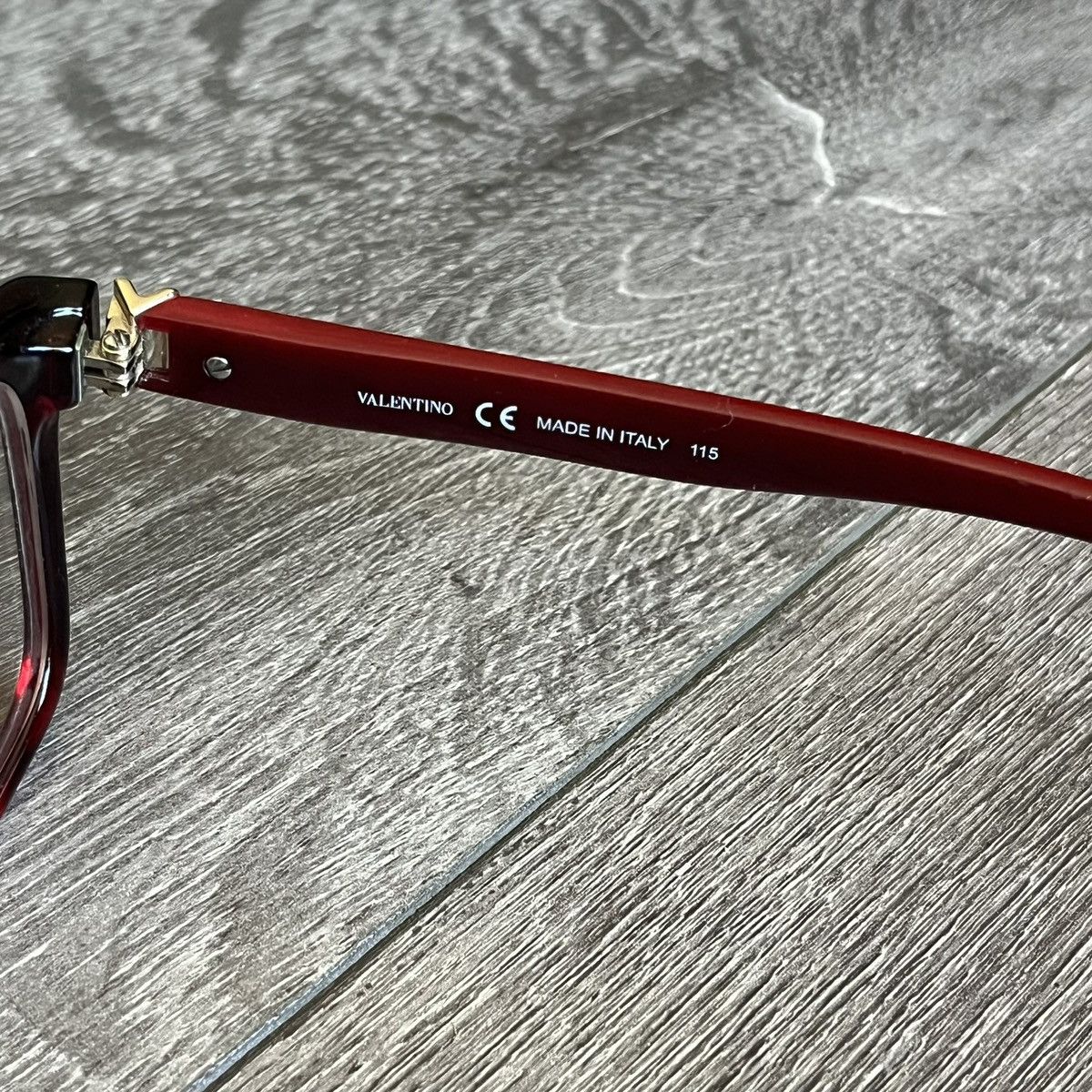 Valentino Vintage Valentino Square Frames Eyeglasses Wine Red V2680 Size ONE SIZE - 7 Thumbnail