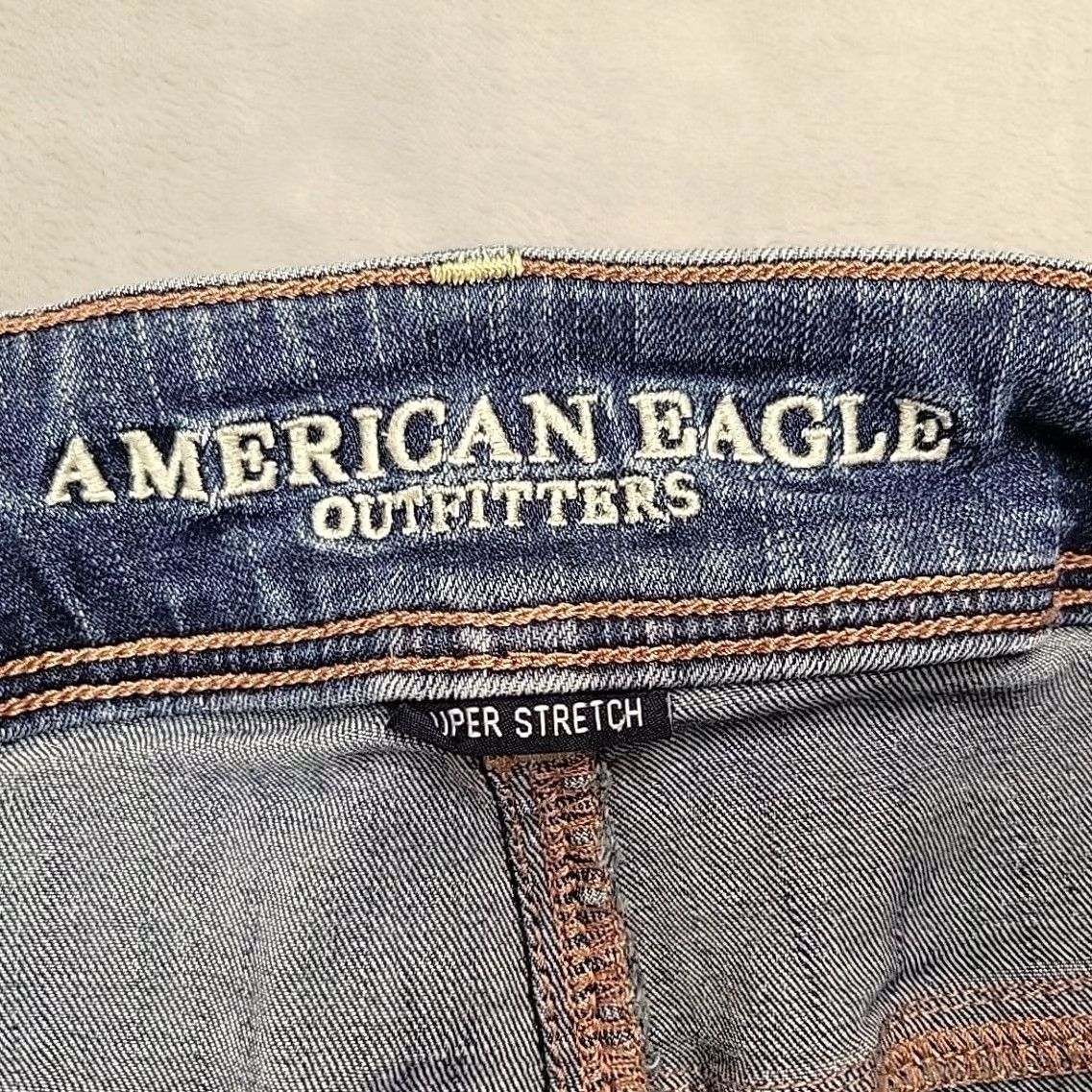 American Eagle Outfitters American Eagle Jeans Women 12 Tall Blue Super Stretch Denim Flared Bootcut Jeans Mens? Size 34" / US 12 / IT 48 - 4 Thumbnail