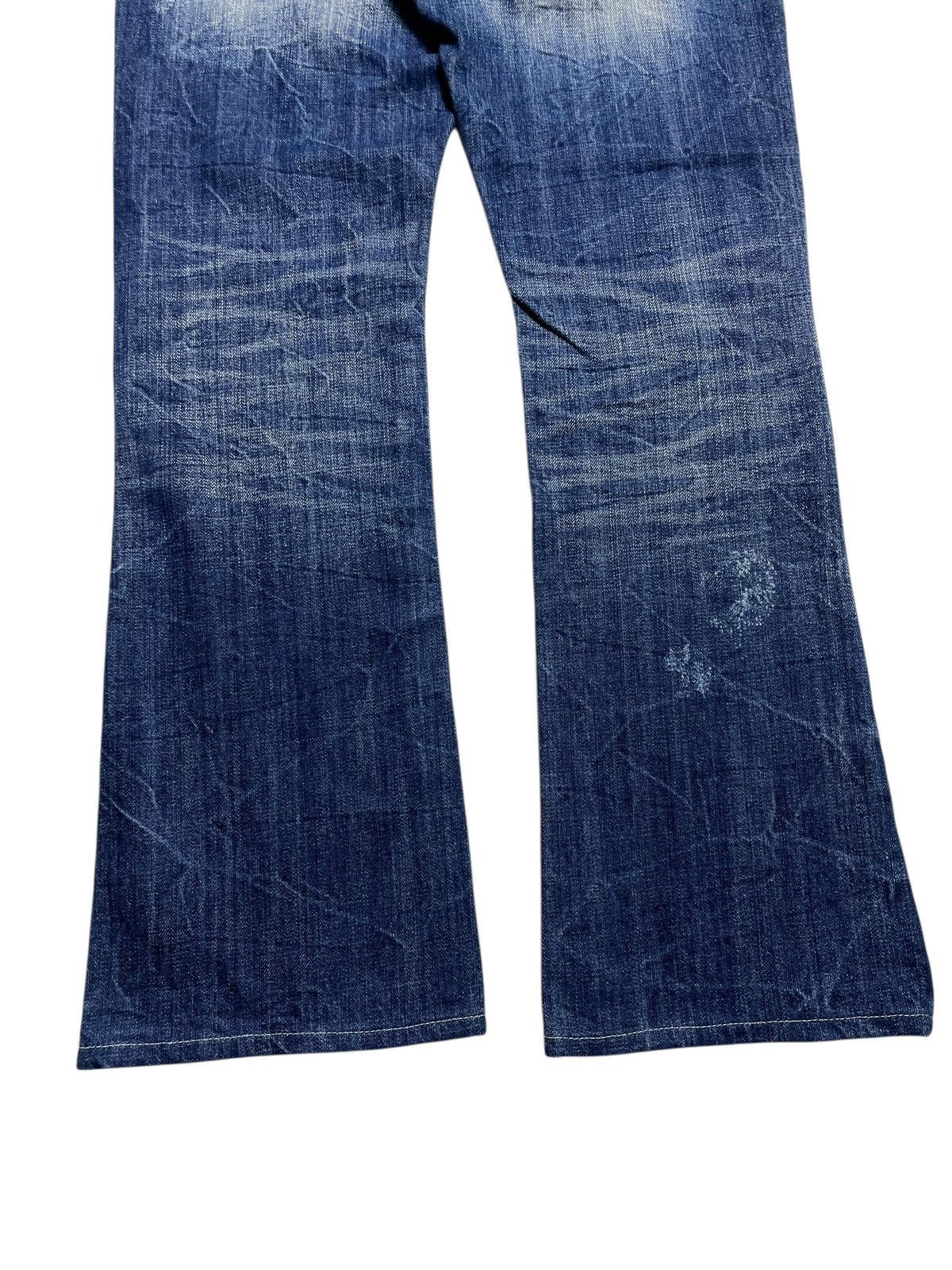 JACKROSE 2000’s Cavaria - Studed Crash Flared Denim Pants Size US 30 / EU 46 - 12 Thumbnail