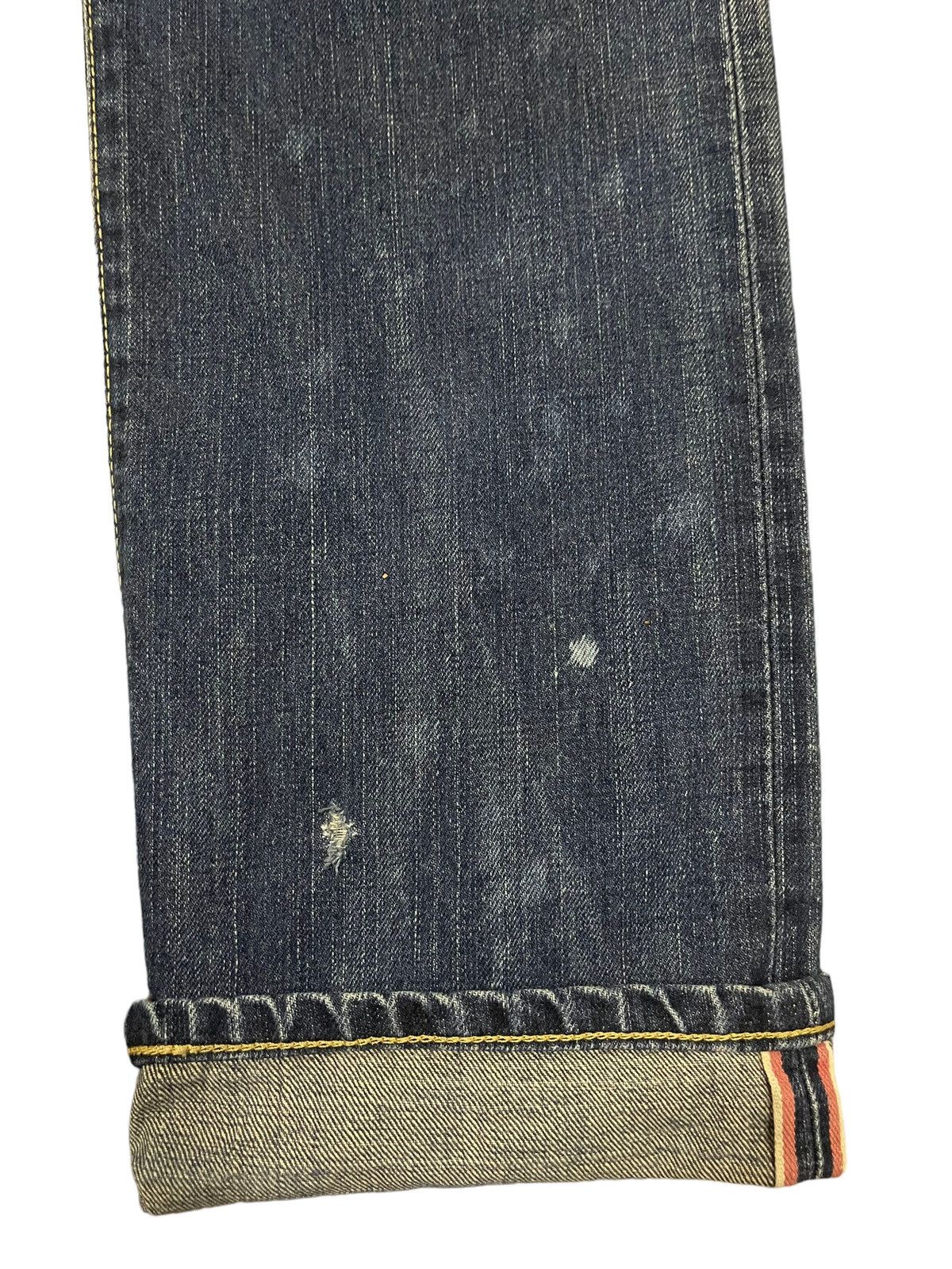 Edwin Vintage 90s Edwin 505 Selvedge Blue Wash Distressed Jeans Size US 32 / EU 48 - 8 Thumbnail