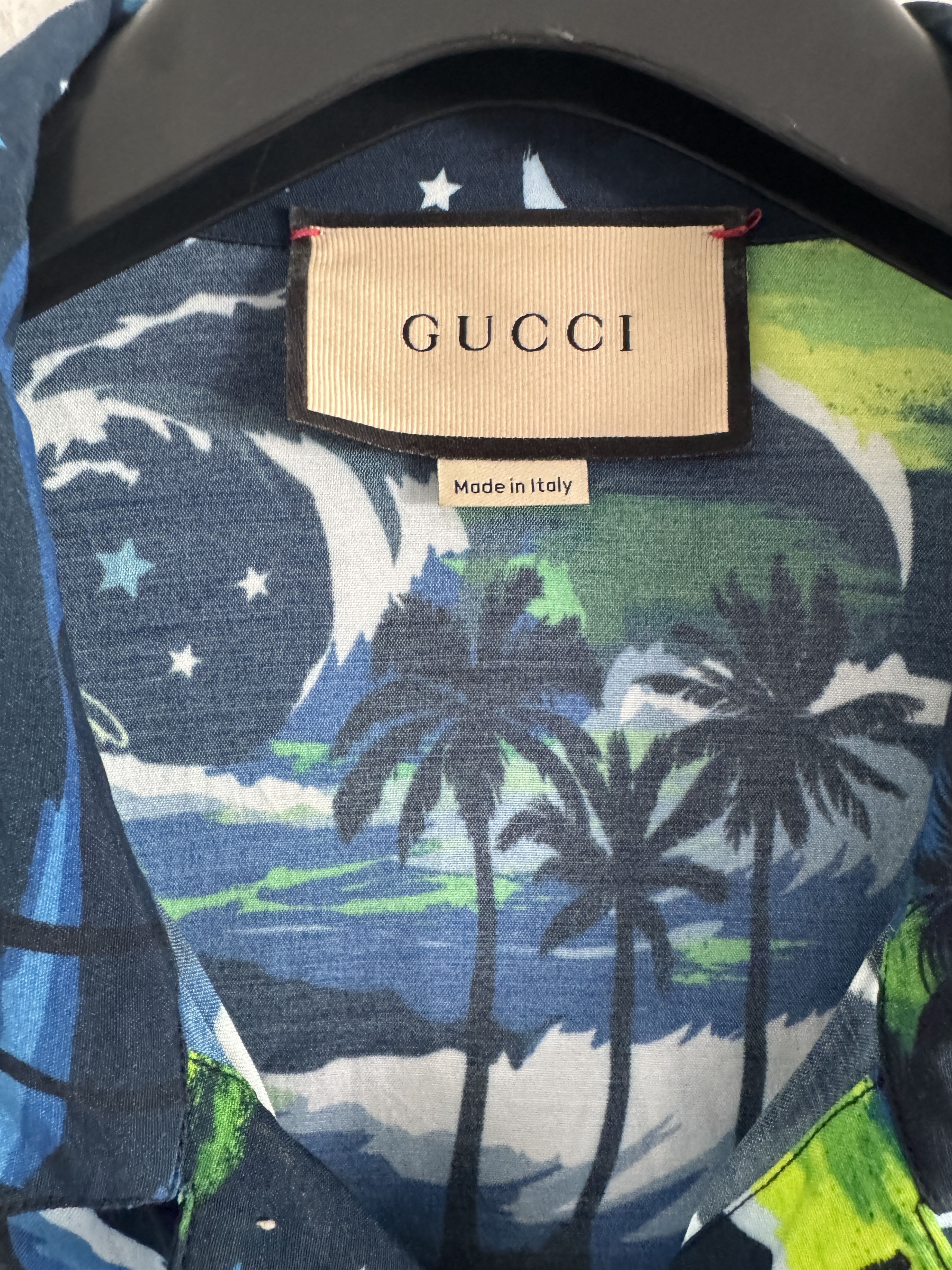 Gucci UFO Cat Print Bowling Shirt Size US L / EU 52-54 / 3 - 11 Thumbnail