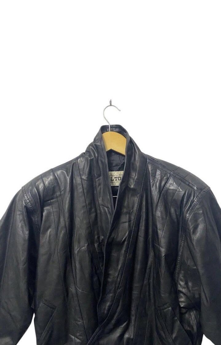 Vintage Hilton Leather Jacket Size US L / EU 52-54 / 3 - 4 Thumbnail