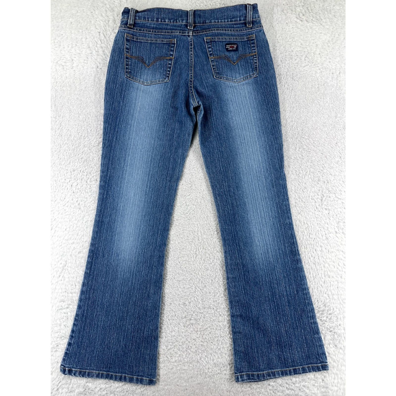 Denime C'est Toi Jeans Women 11 Blue Denim Bootcut Low Rise Western Medium Wash Pants Size 32" / US 10 / IT 46 - 2 Thumbnail