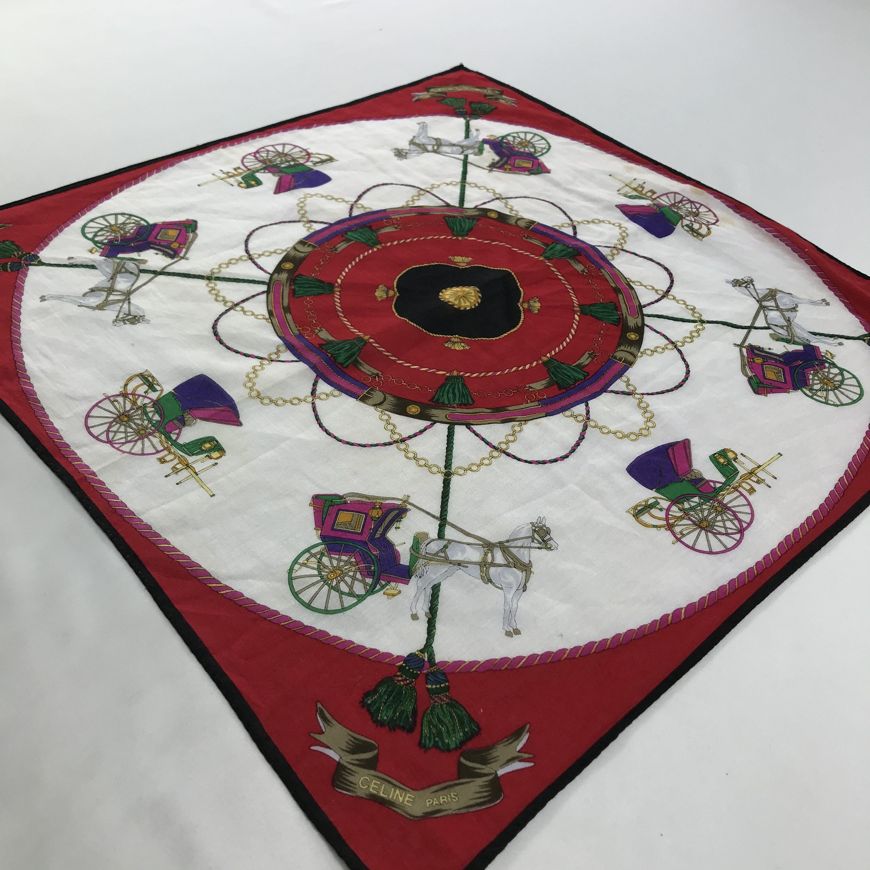 Celine × Vintage Celine Bandana / Handkerchief / Neckerchief - S1674 Size ONE SIZE - 2 Thumbnail
