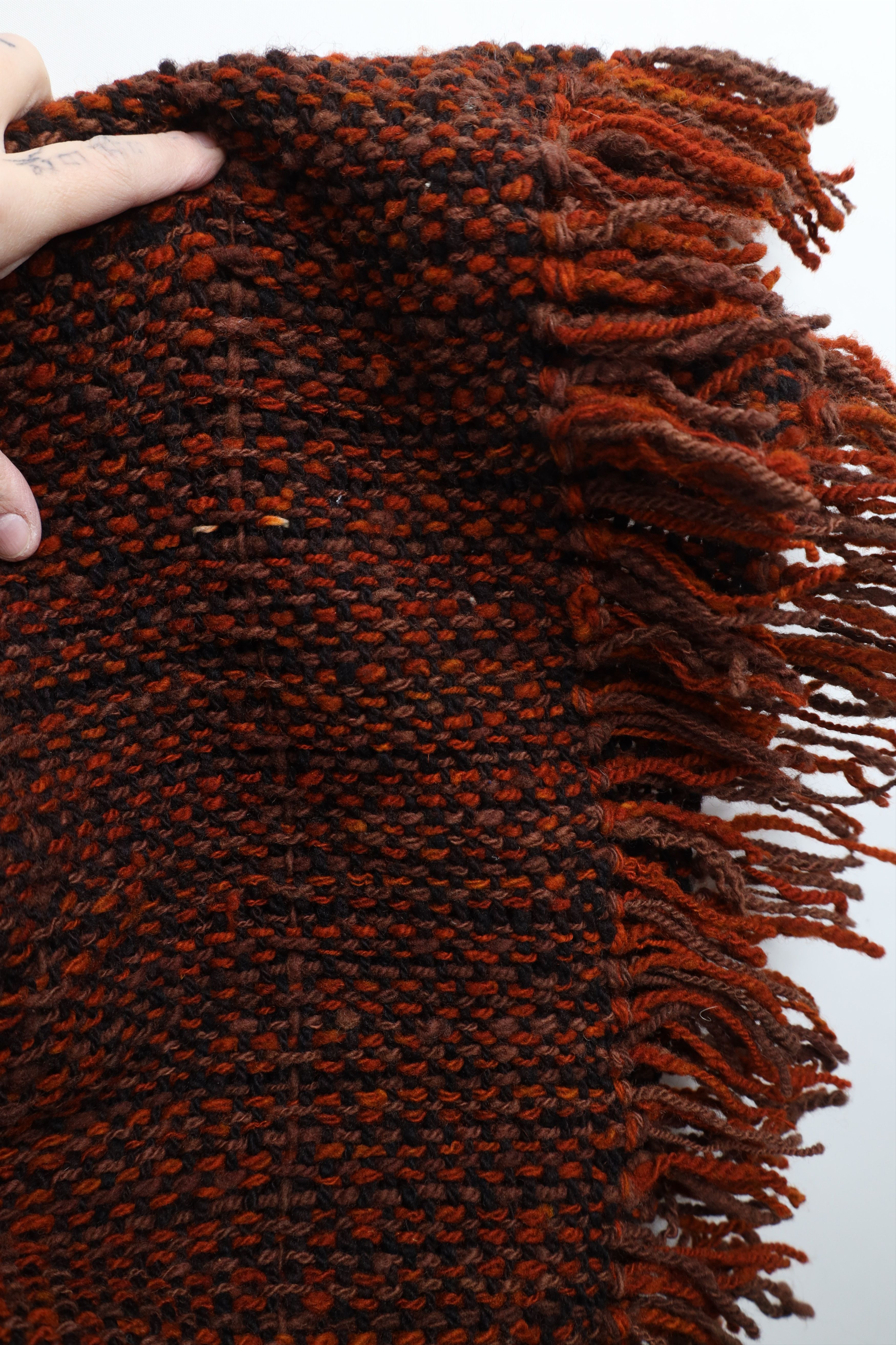 Vintage Vintage 60s Boho Chic Crochet Wool Festival Poncho Sweater Size ONE SIZE - 7 Thumbnail