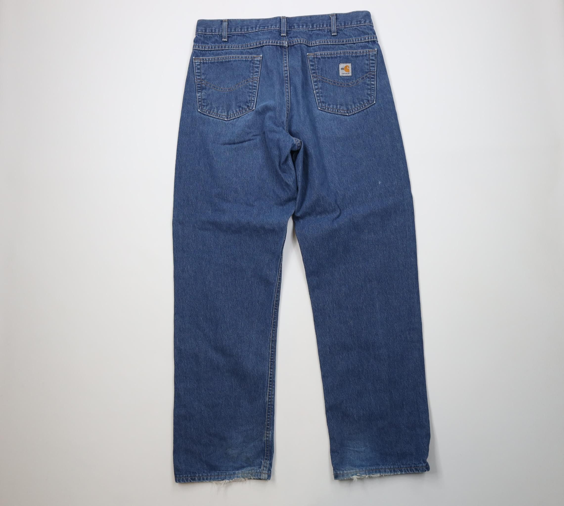 Carhartt Vintage Y2K Carhartt FR Resistant Wide Leg Dungaree Jeans Size US 36 / EU 52 - 11 Thumbnail