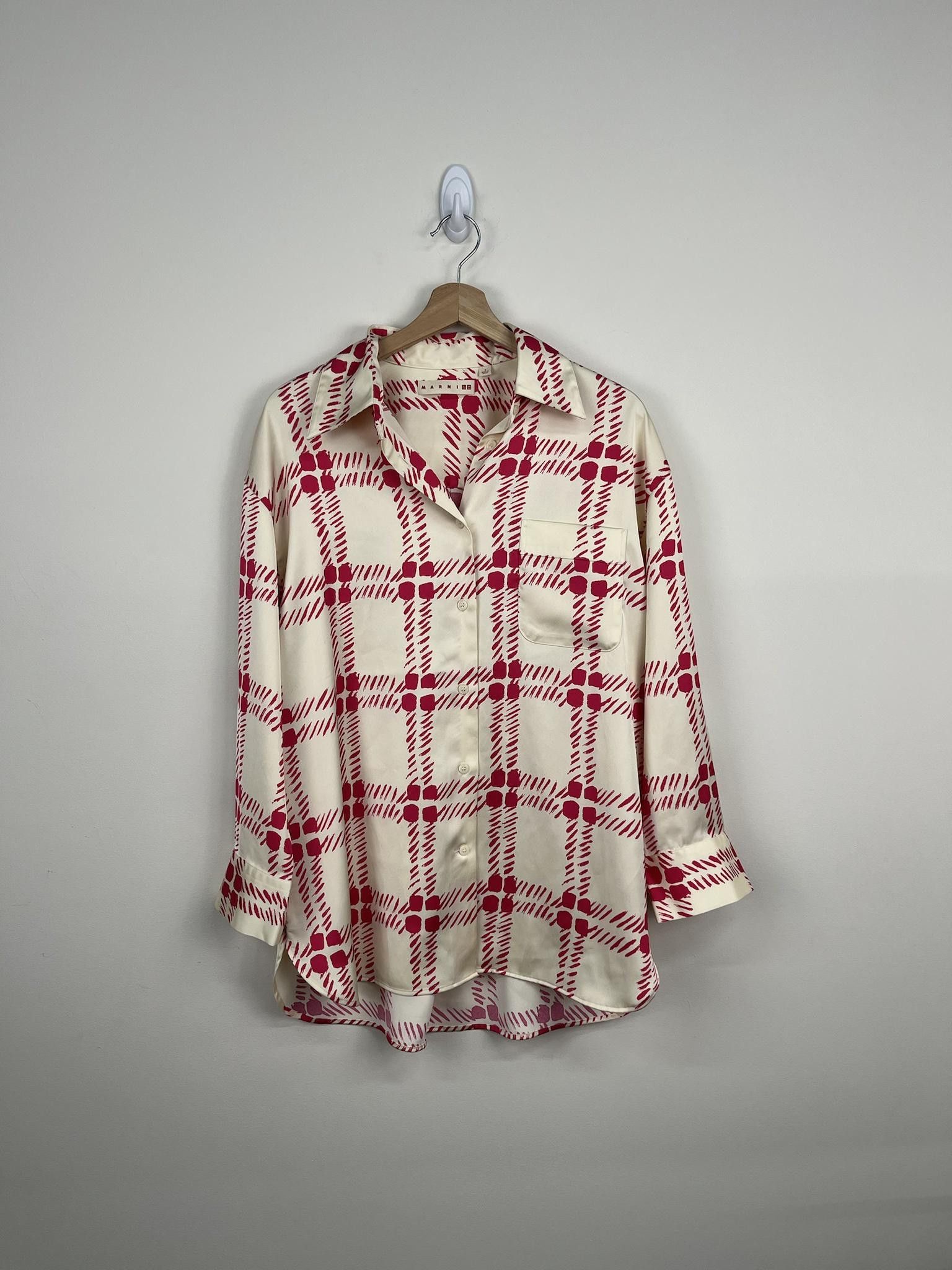 image of Marni x Uniqlo Button Up Shirt in Cream, Men's (Size Small)