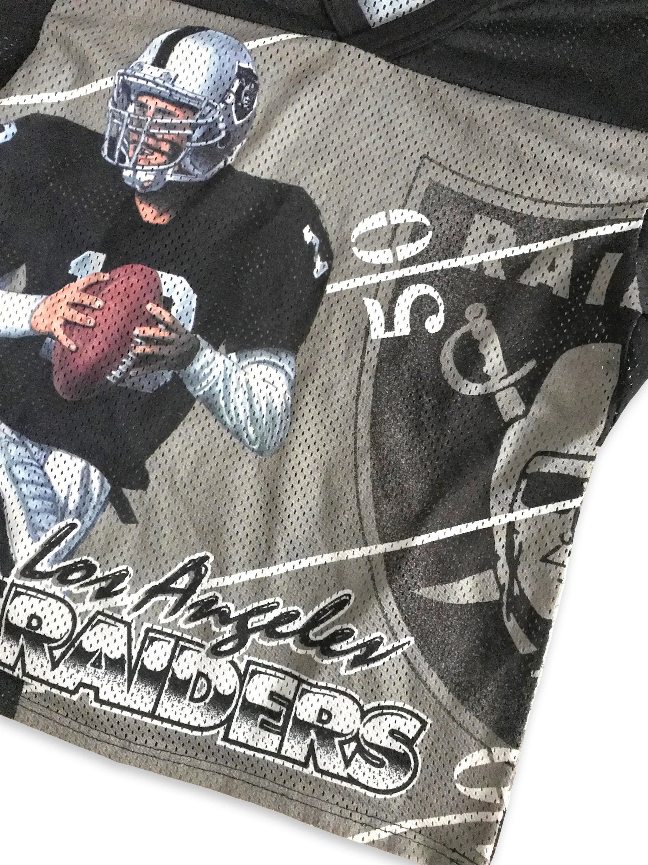 NFL Vintage 90s LOS ANGELES RAIDERS Jersey Fanimation Football Size US M / EU 48-50 / 2 - 4 Thumbnail
