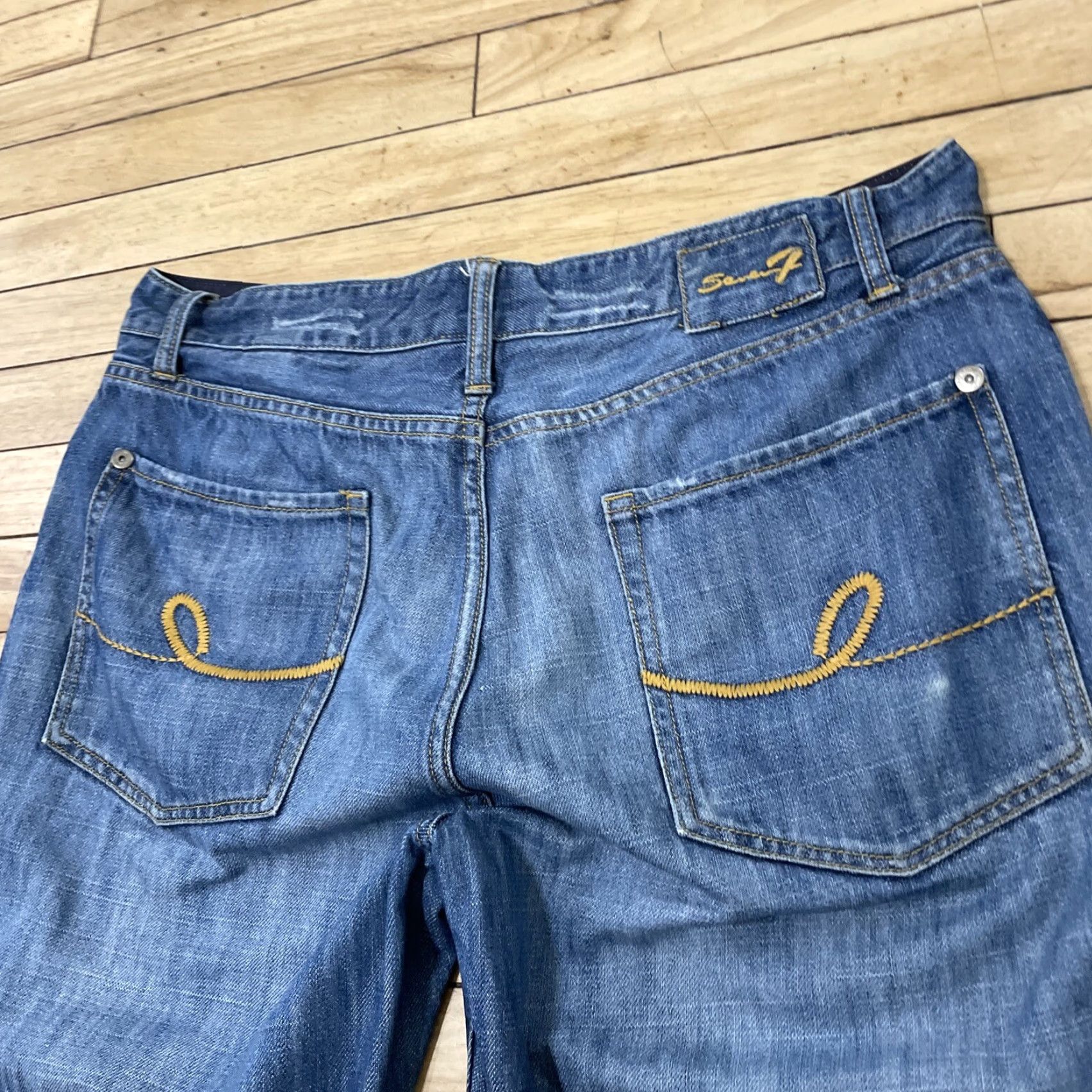 Vintage VINTAGE Seven7 Jeans Men 36x31 Straight Denim Blue Fade Wash 5-Pocket Design USA 90s Cowboy Size US 36 / EU 52 - 2 Thumbnail