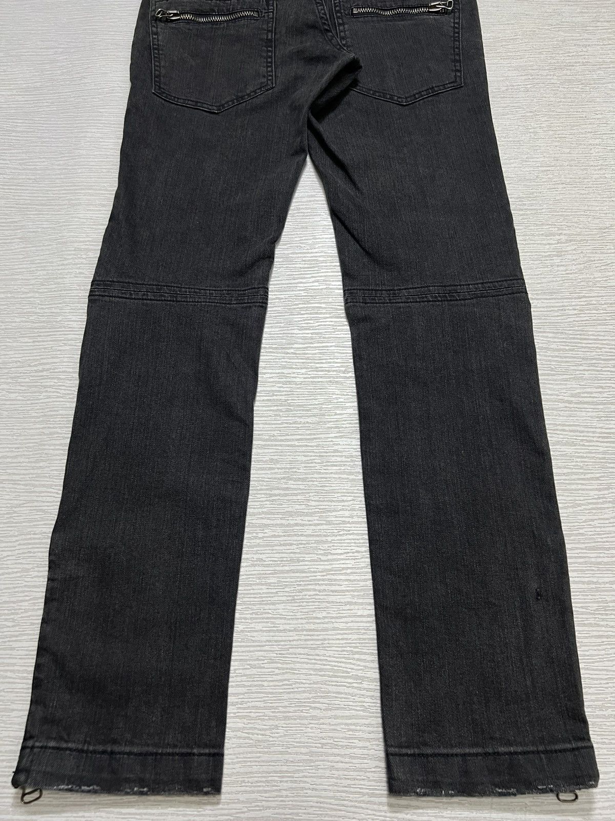 Pierre Balmain Pierre Balmain - Washed Zip Pocket Ankle Zip Biker Jeans Size US 32 / EU 48 - 8 Thumbnail