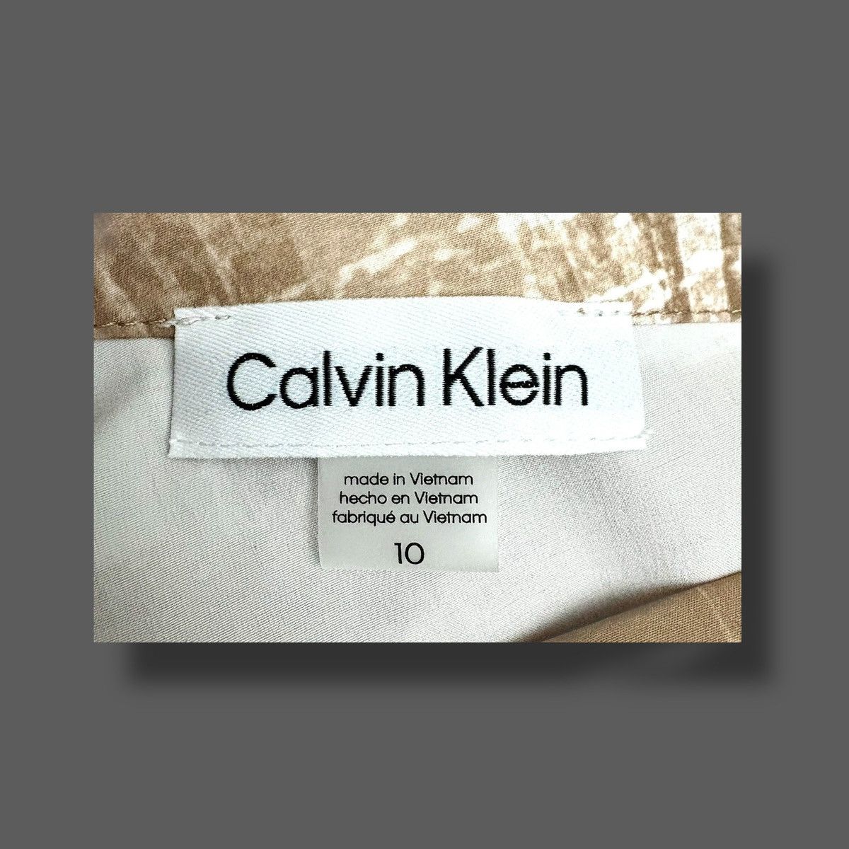 Calvin Klein Calvin Klein Women’s Tan Printed V-Neck Maxi Dress Sz M Size M / US 6-8 / IT 42-44 - 11 Thumbnail